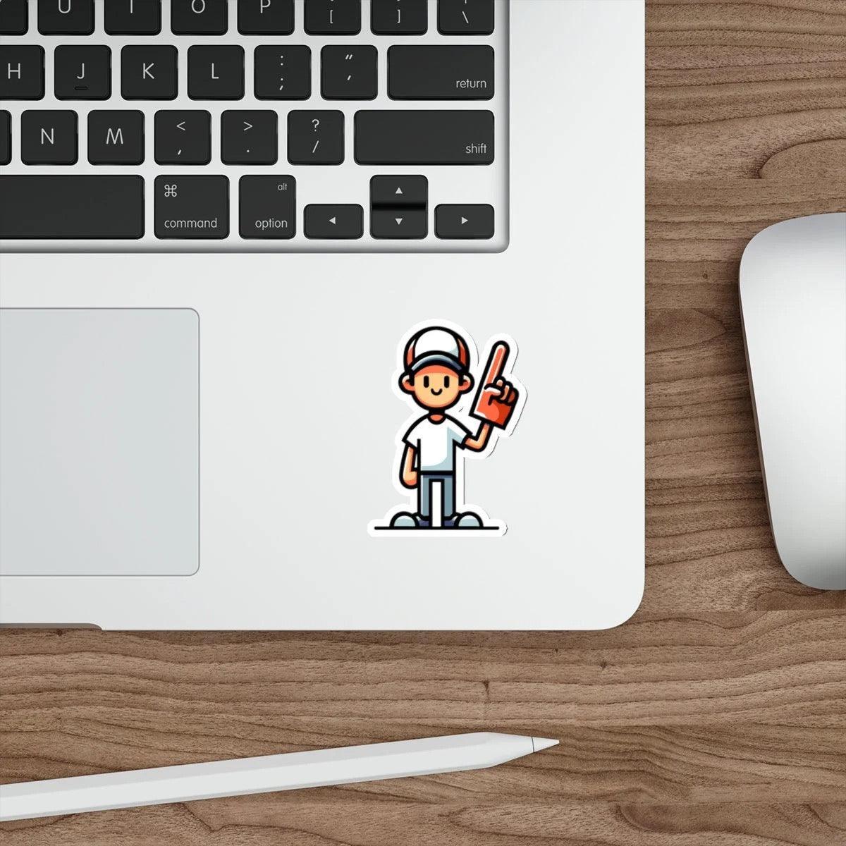 Cartoon Sports Fan Sticker – Funny Foam Finger Vinyl Decal | Buy Online from The Home Crafters