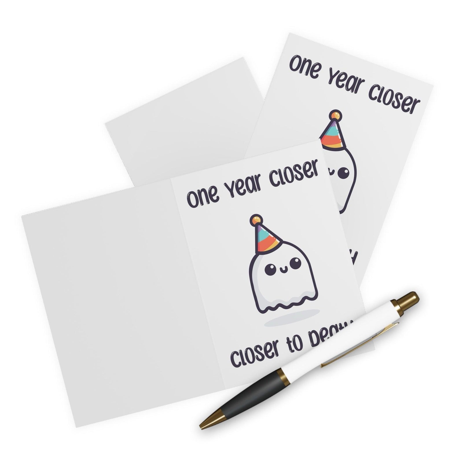 One Year Closer to Death – Funny Ghost Birthday Card | Buy Online from The Home Crafters