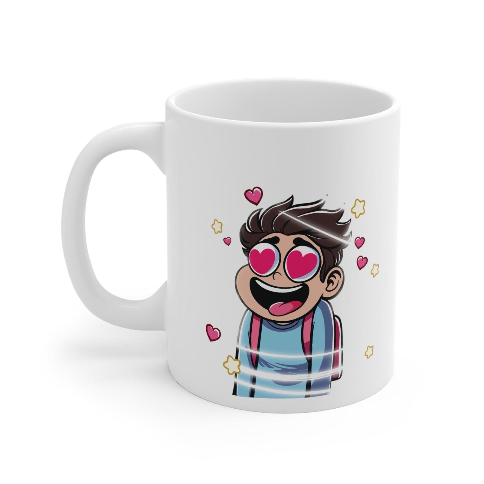 Heart - Eyed Cartoon Mug – Cute Love Eyes Coffee Cup | Buy Online from The Home Crafters