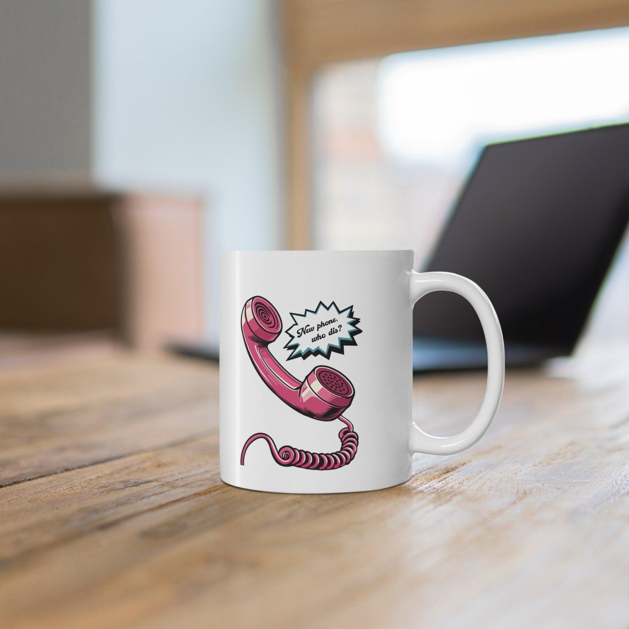 New Phone, Who Dis? – Pink Retro - Phone Mug | Buy Online from The Home Crafters