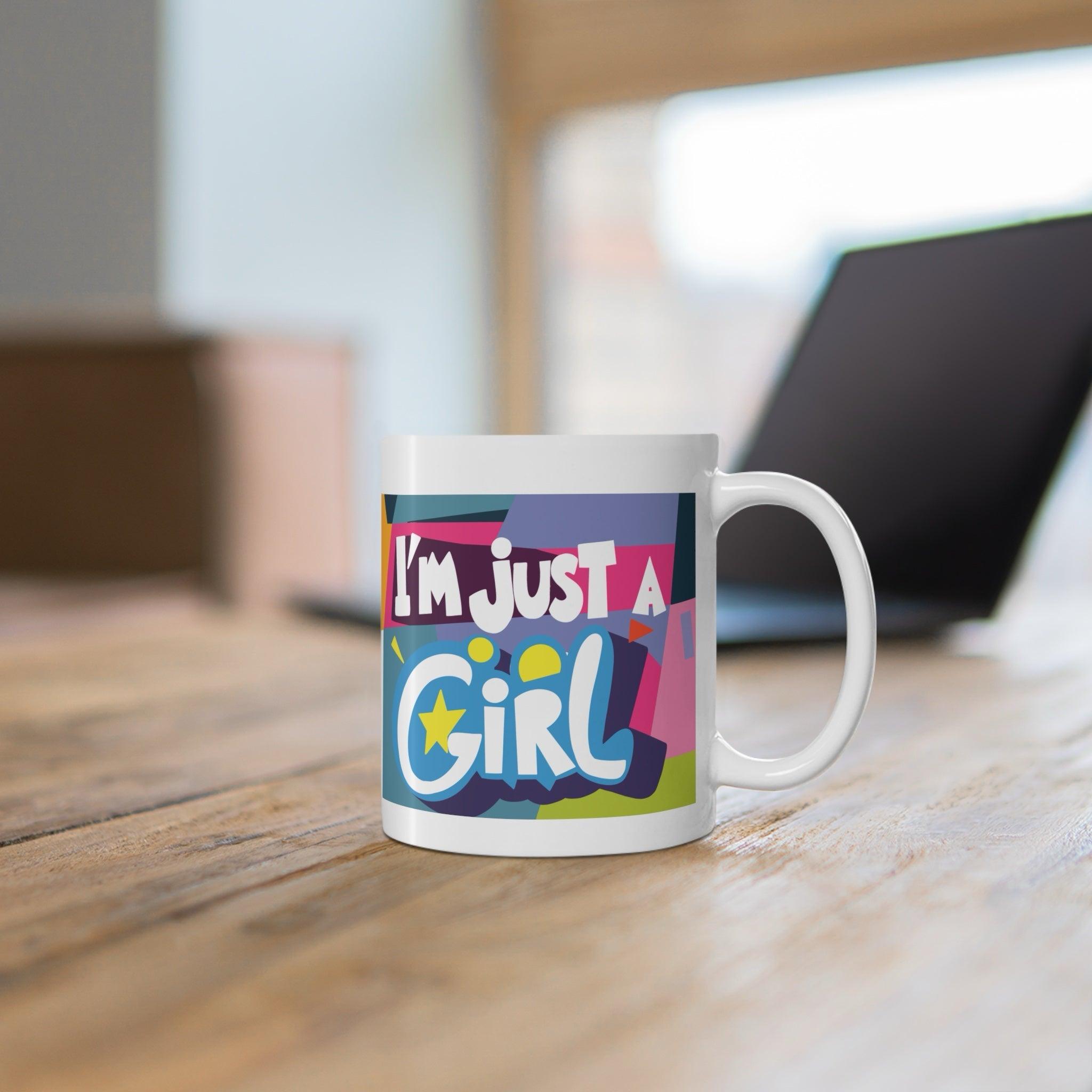 "I'm Just a Girl" Ceramic Mug | Empowering Gift for Her UK | Buy Online from The Home Crafters