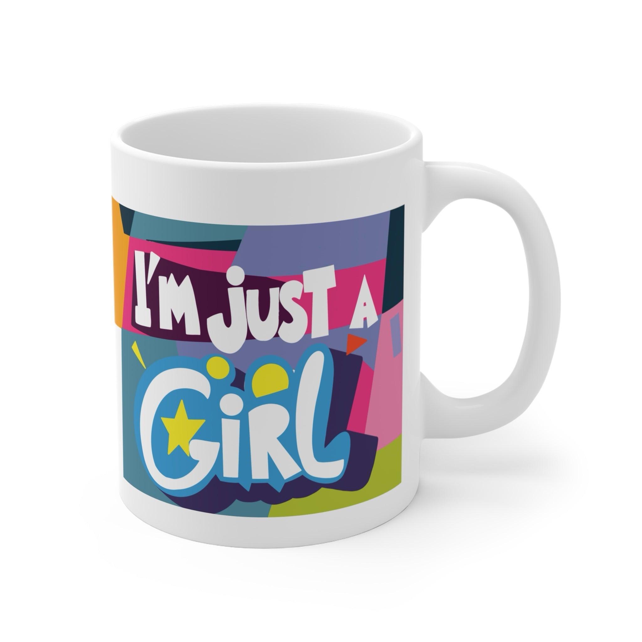 "I'm Just a Girl" Ceramic Mug | Empowering Gift for Her UK | Buy Online from The Home Crafters