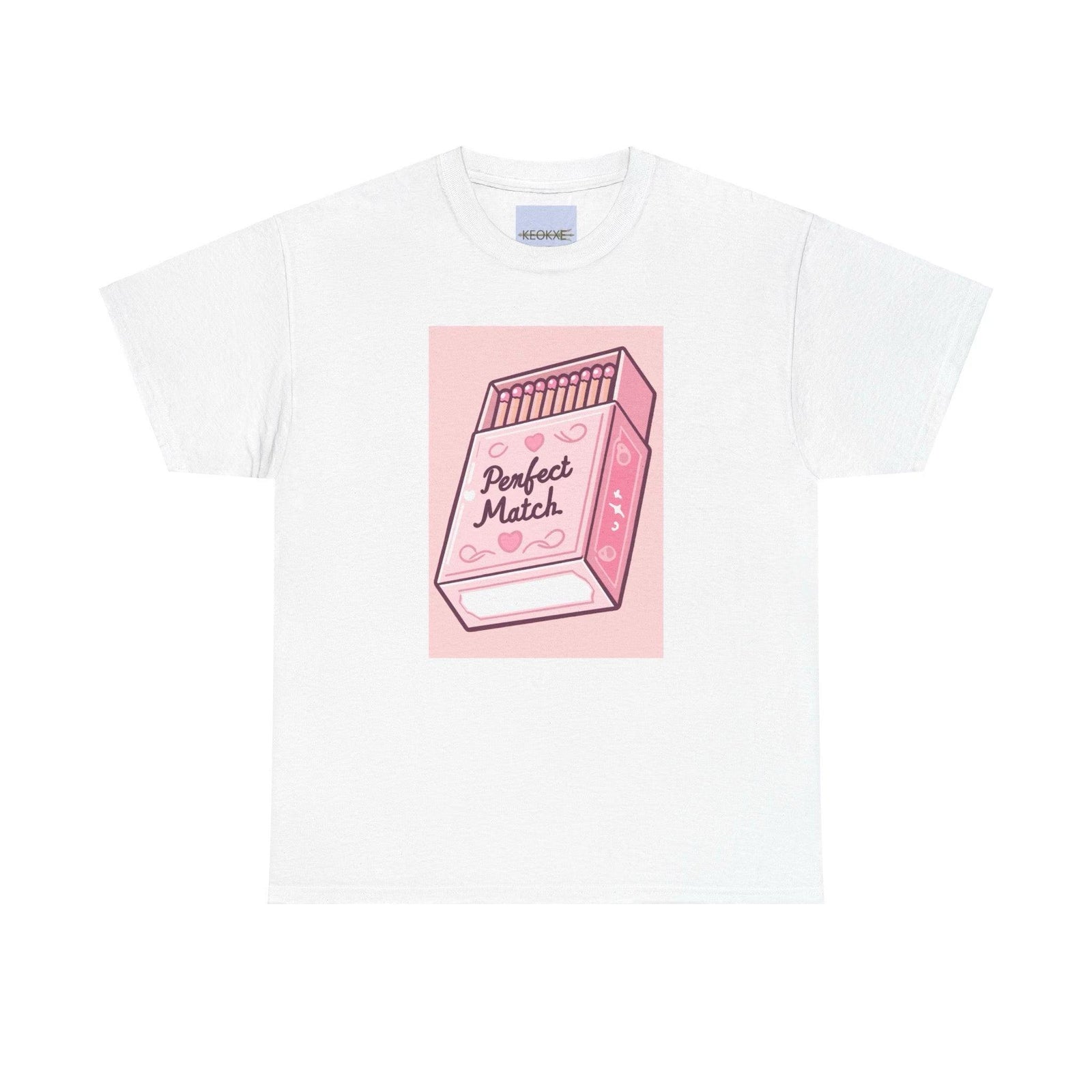 Perfect Match T-Shirt | Cute Pink Matchbox Love Design | Buy Online from The Home Crafters