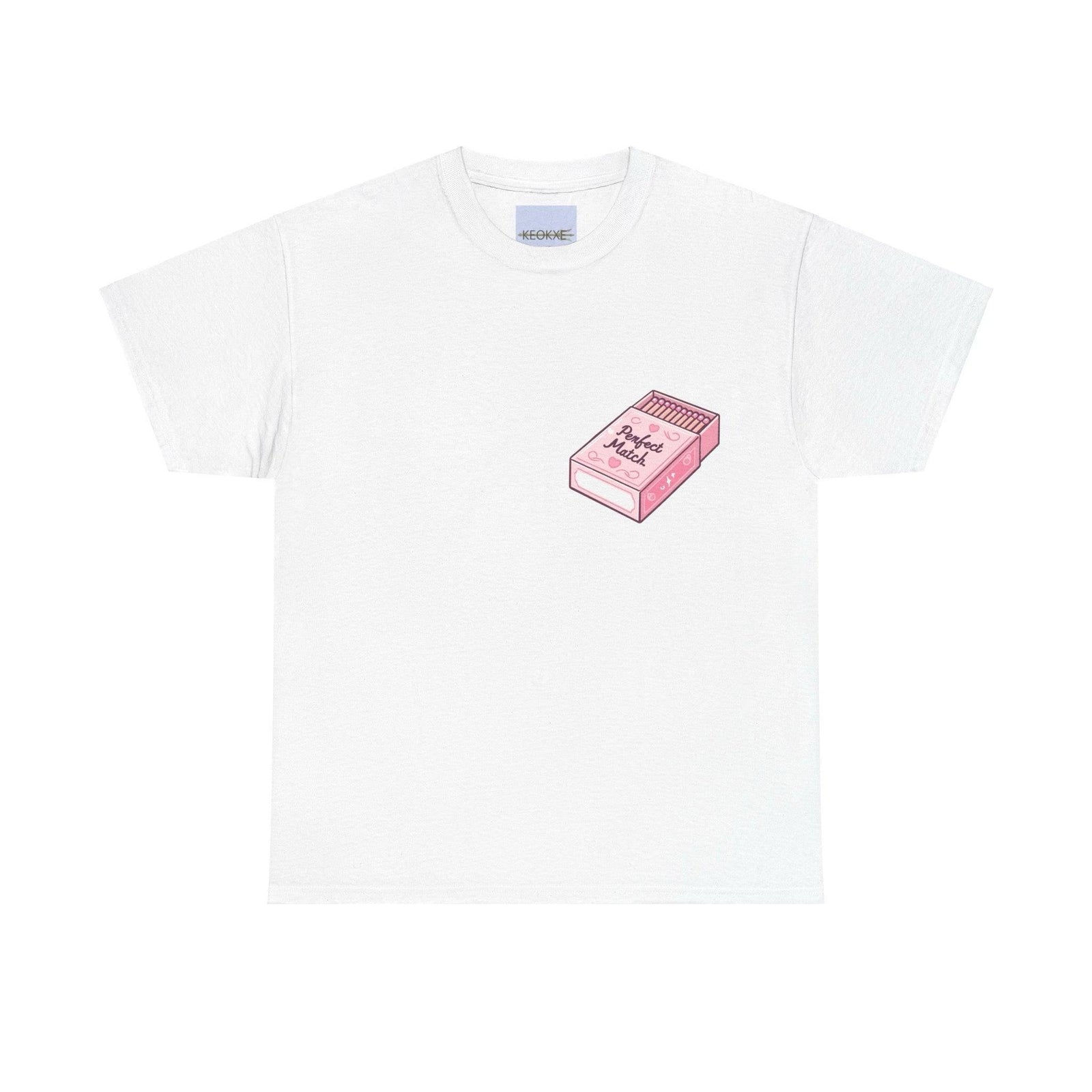 Perfect Match T-Shirt | Cute Pink Matchbox Love Design | Buy Online from The Home Crafters