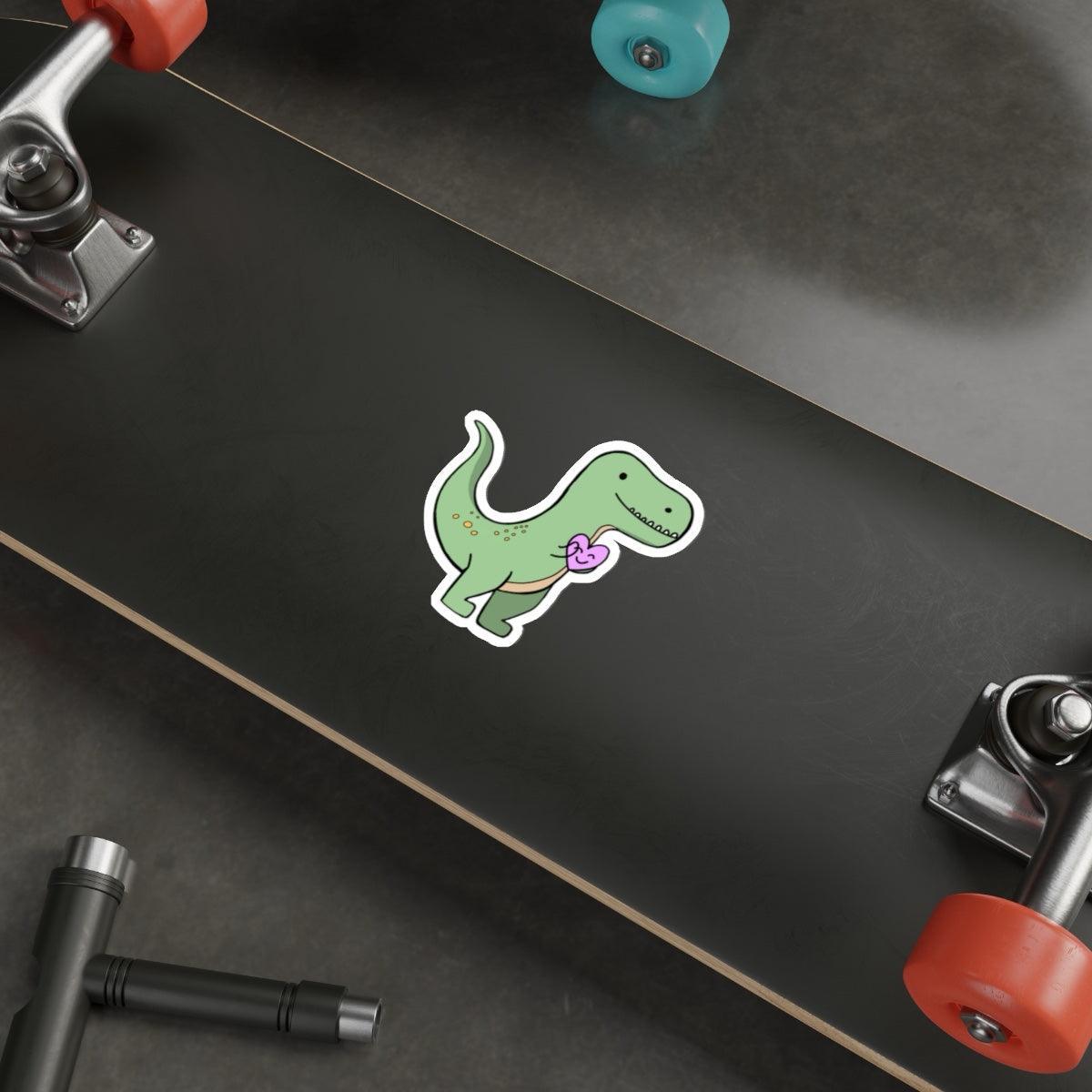 T - Rex Sticker with Heart – Bold Dino Love Vinyl Decal | Buy Online from The Home Crafters