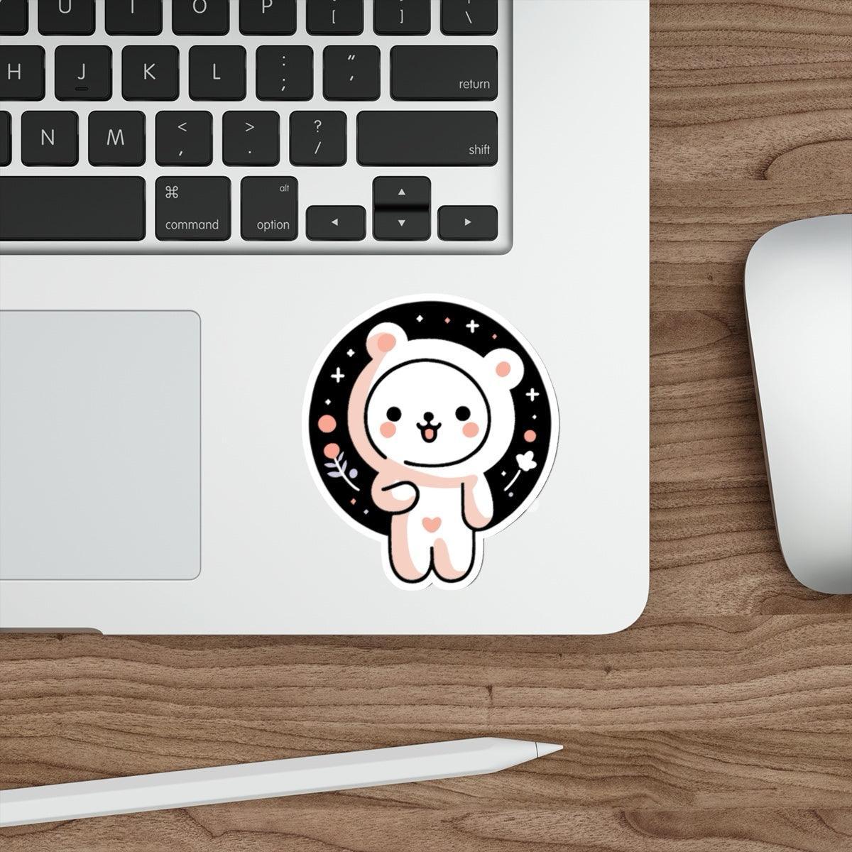 Adorable Cartoon Bear Sticker | Cute Laptop & Journal Decal | Buy Online from The Home Crafters