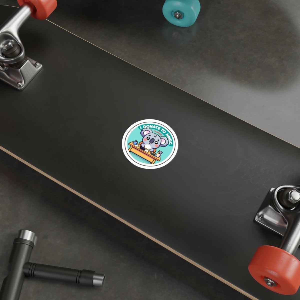 Koala Tax Sticker – “I Donate Unwillingly to HMRC” | Buy Online from The Home Crafters