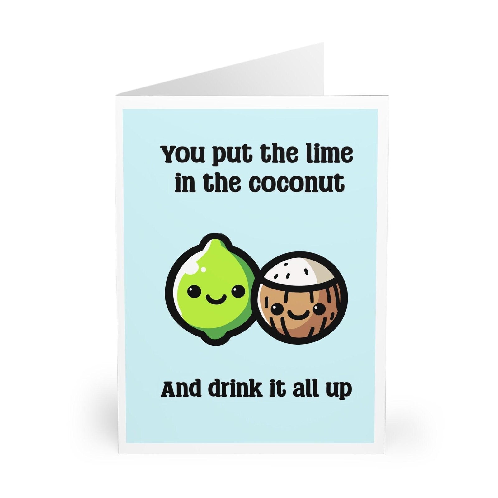 Lime & Coconut – Funny Whimsical Greeting Card for Love | Buy Online from The Home Crafters
