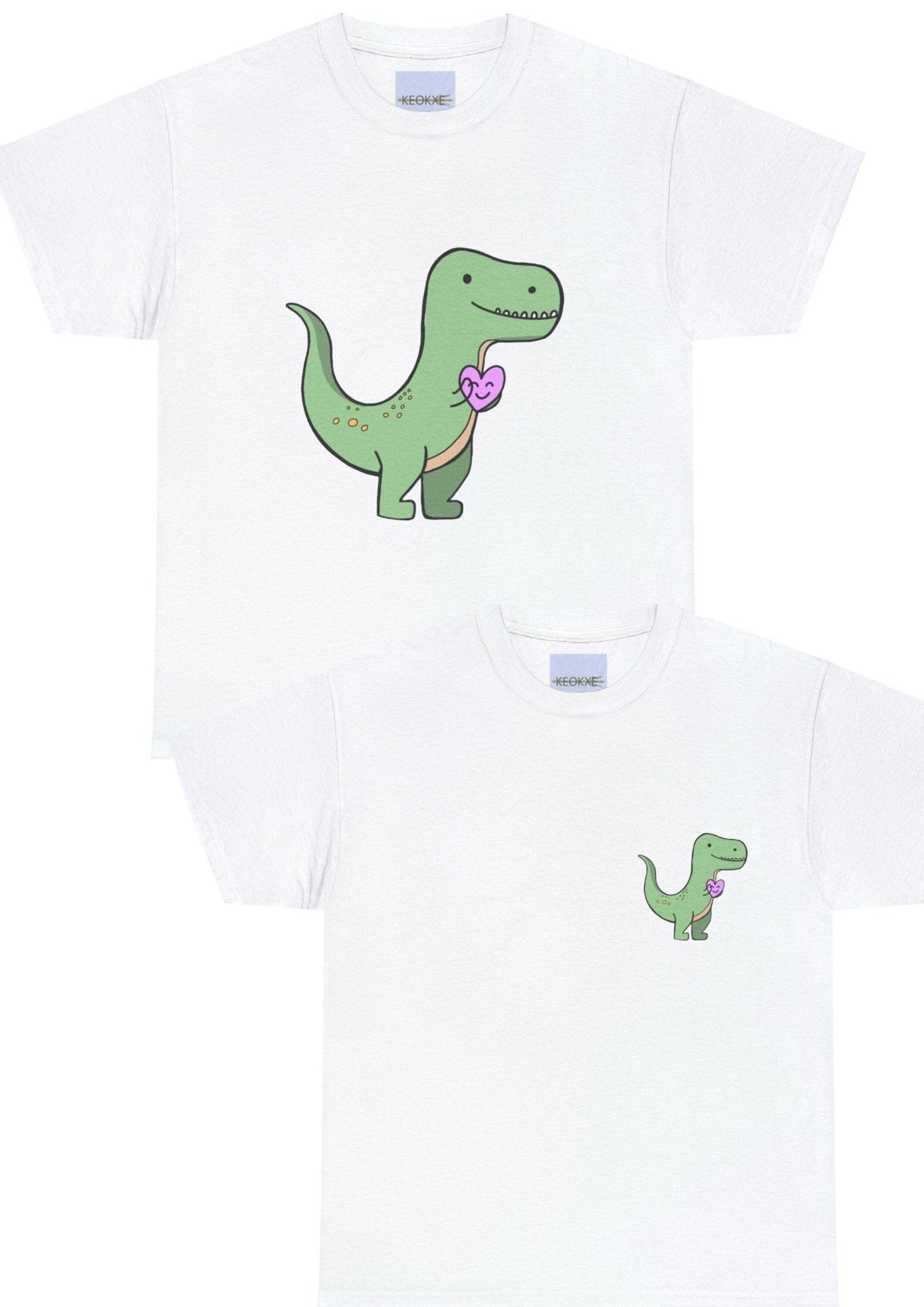 T - Rex with a Heart T-Shirt | Funny Dino Love Statement Tee | Buy Online from The Home Crafters
