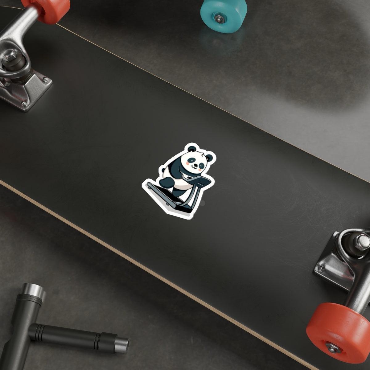Panda on a Treadmill Sticker – Motivational Vinyl Decal | Buy Online from The Home Crafters