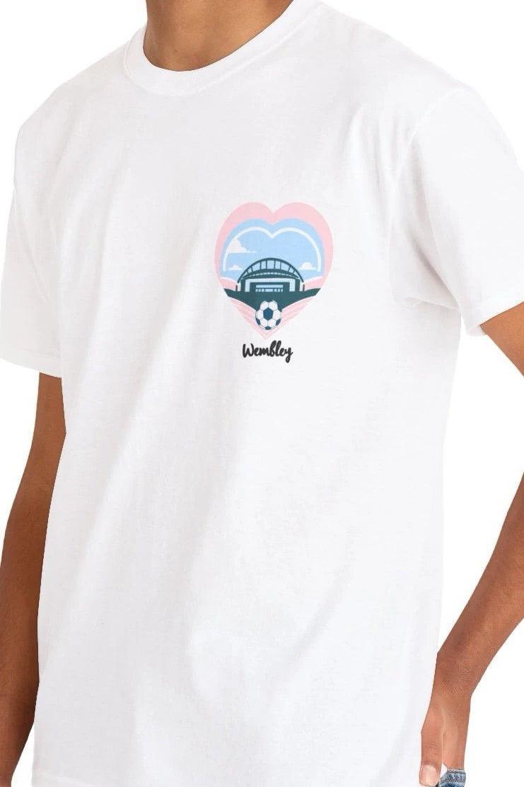 Wembley Stadium Heart T-Shirt | Iconic Football Tee | Buy Online from The Home Crafters