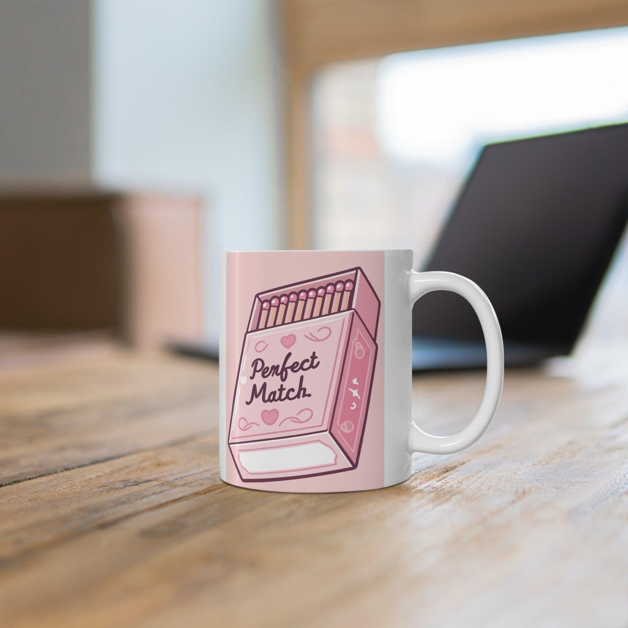 Perfect Match Pink Matchbox Mug | Cute 11 oz Gift | Buy Online from The Home Crafters