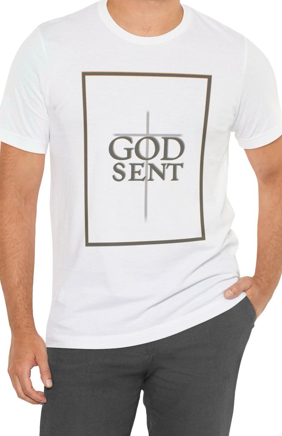 Godsent T-Shirt – Minimalist Faith Cross Tee by Keolix | Buy Online from The Home Crafters