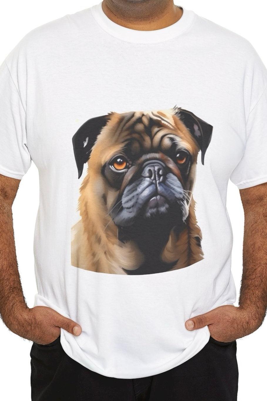 Pug Cartoon T-Shirt | Cute Dog Lover Graphic Tee | Buy Online from The Home Crafters