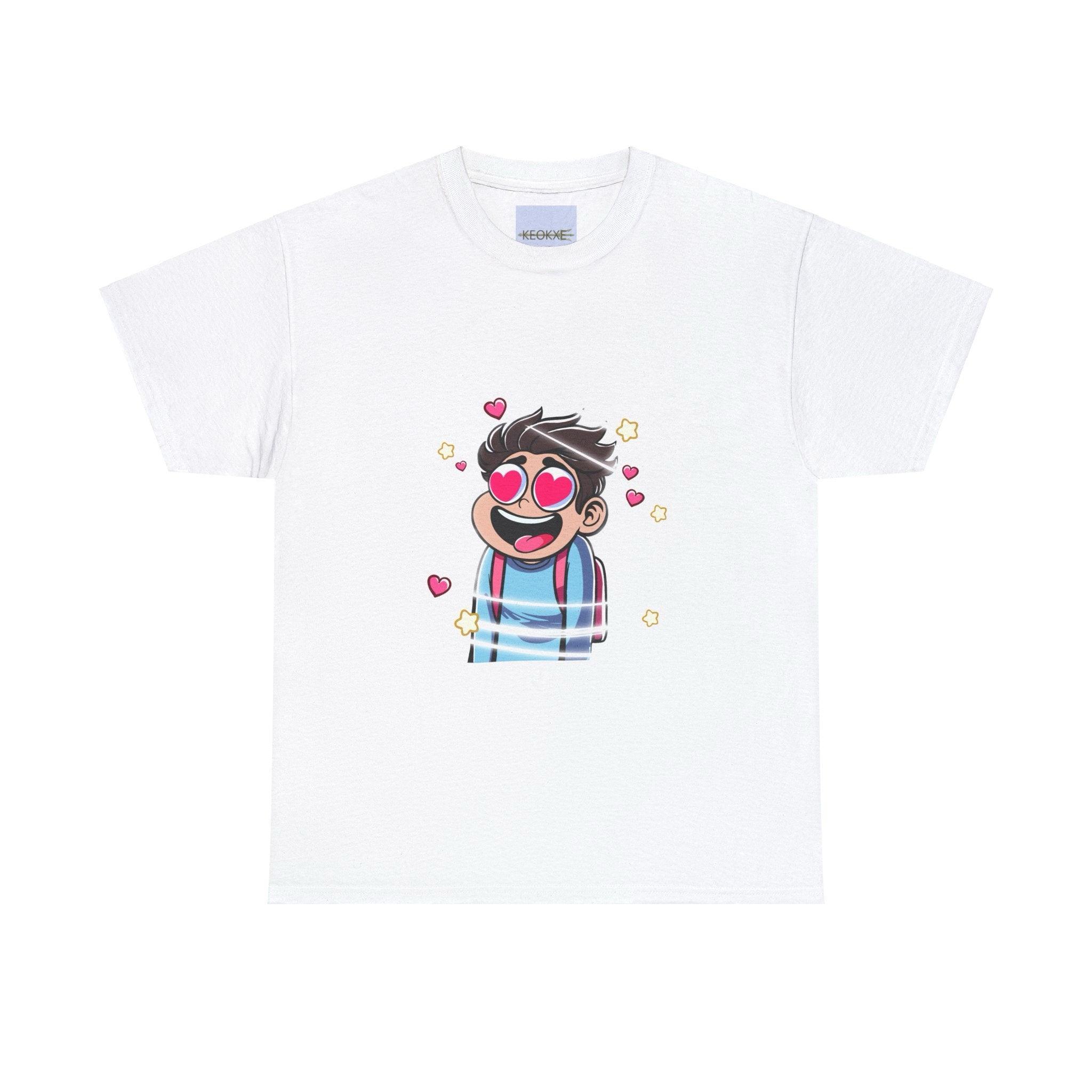 Dizzy with Love T-Shirt | Whimsical Cartoon Heart - Eyes Tee | Buy Online from The Home Crafters