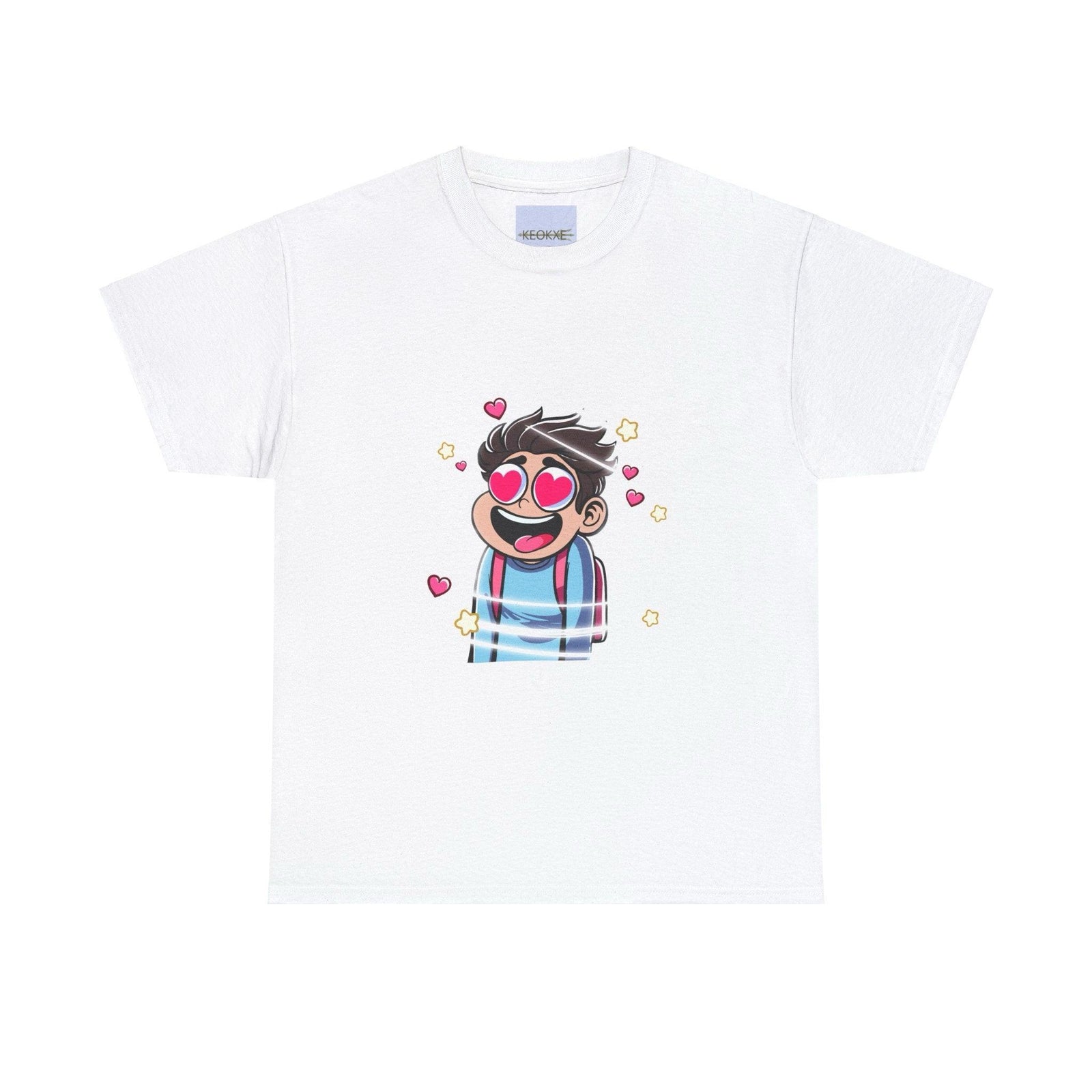 Dizzy with Love T-Shirt | Whimsical Cartoon Heart - Eyes Tee | Buy Online from The Home Crafters
