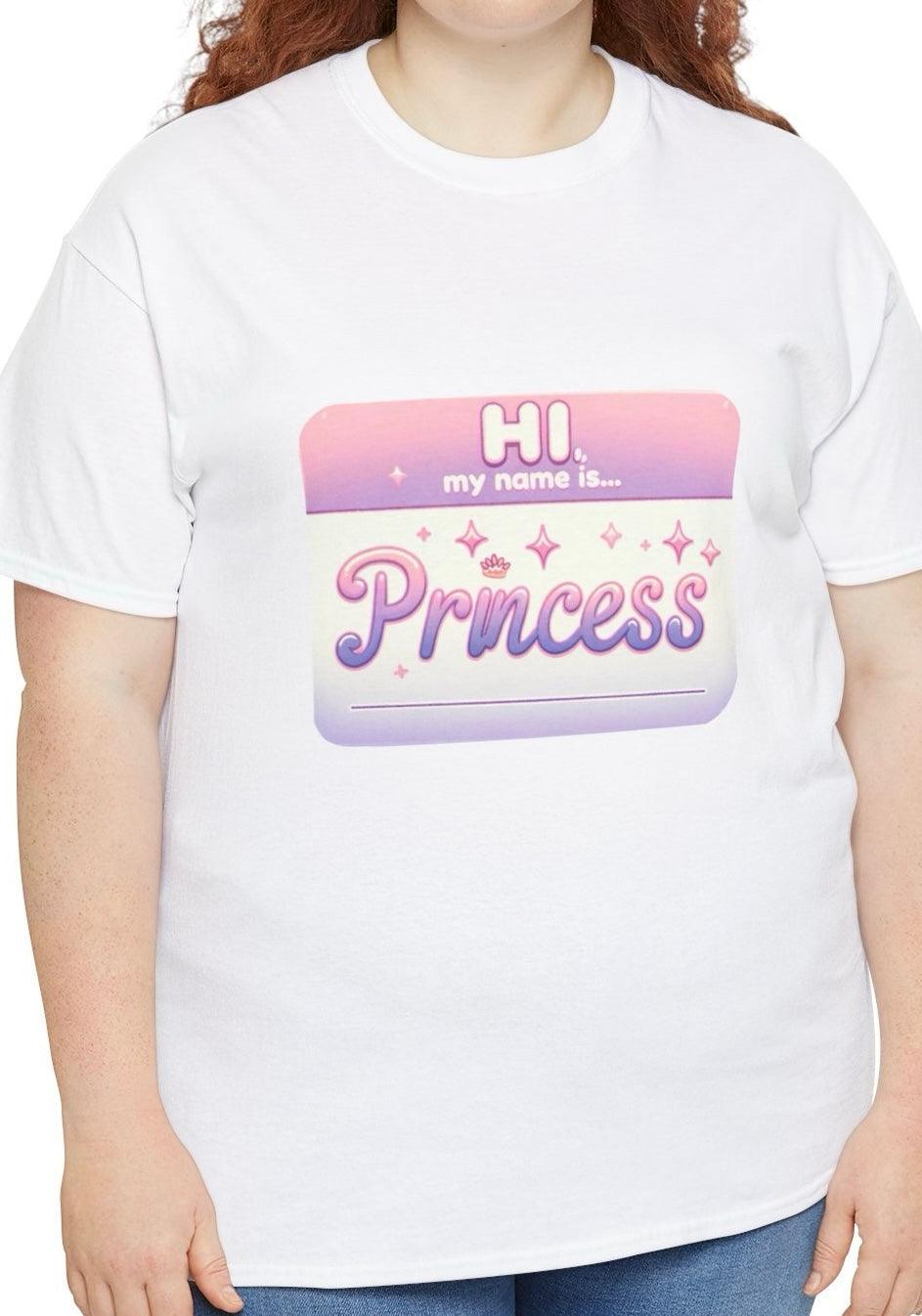 Hi, My Name Is Princess T-Shirt | Bold Pink Royal Tee | Buy Online from The Home Crafters