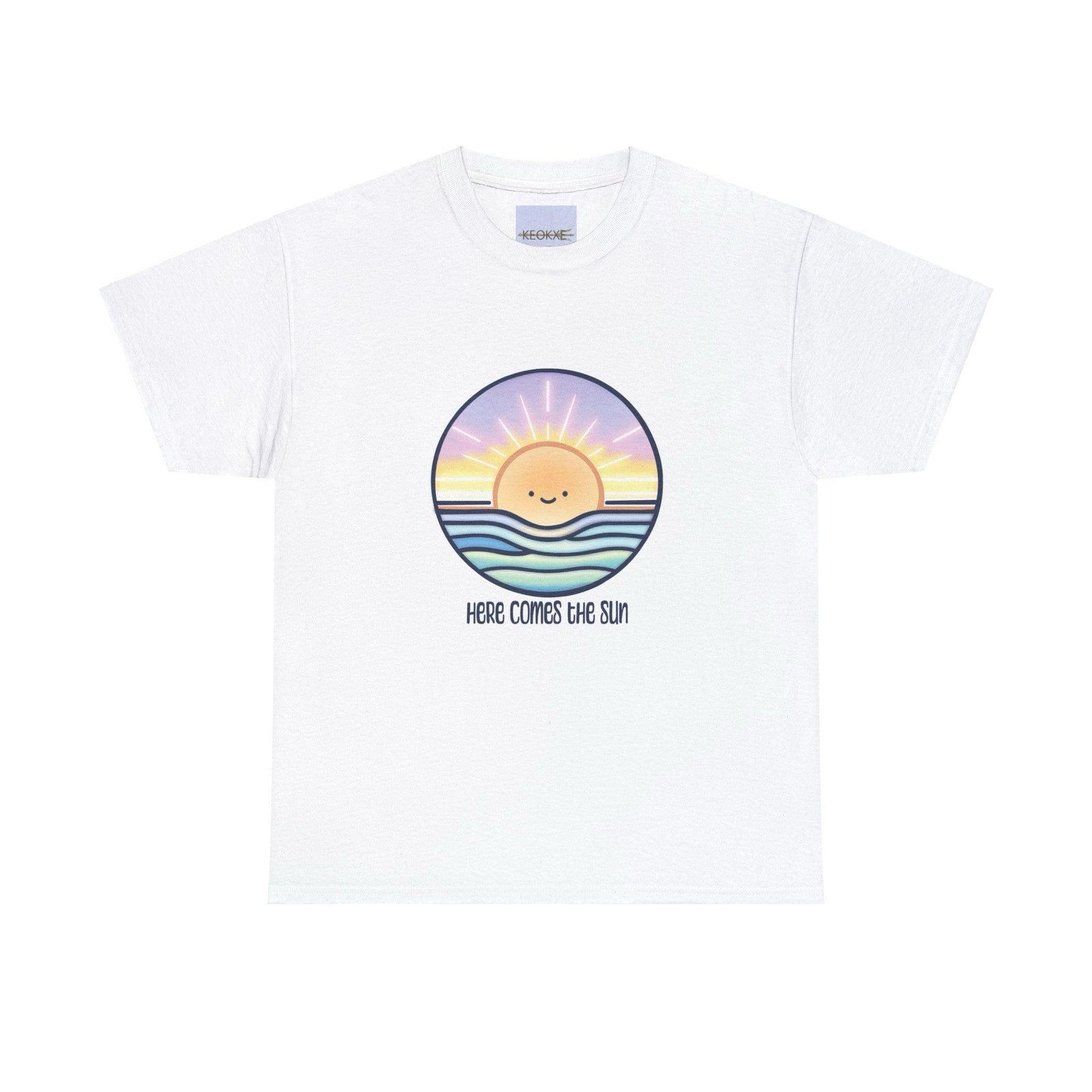Here Comes the Sun T-Shirt | Smiling Cartoon Sun Tee | Buy Online from The Home Crafters