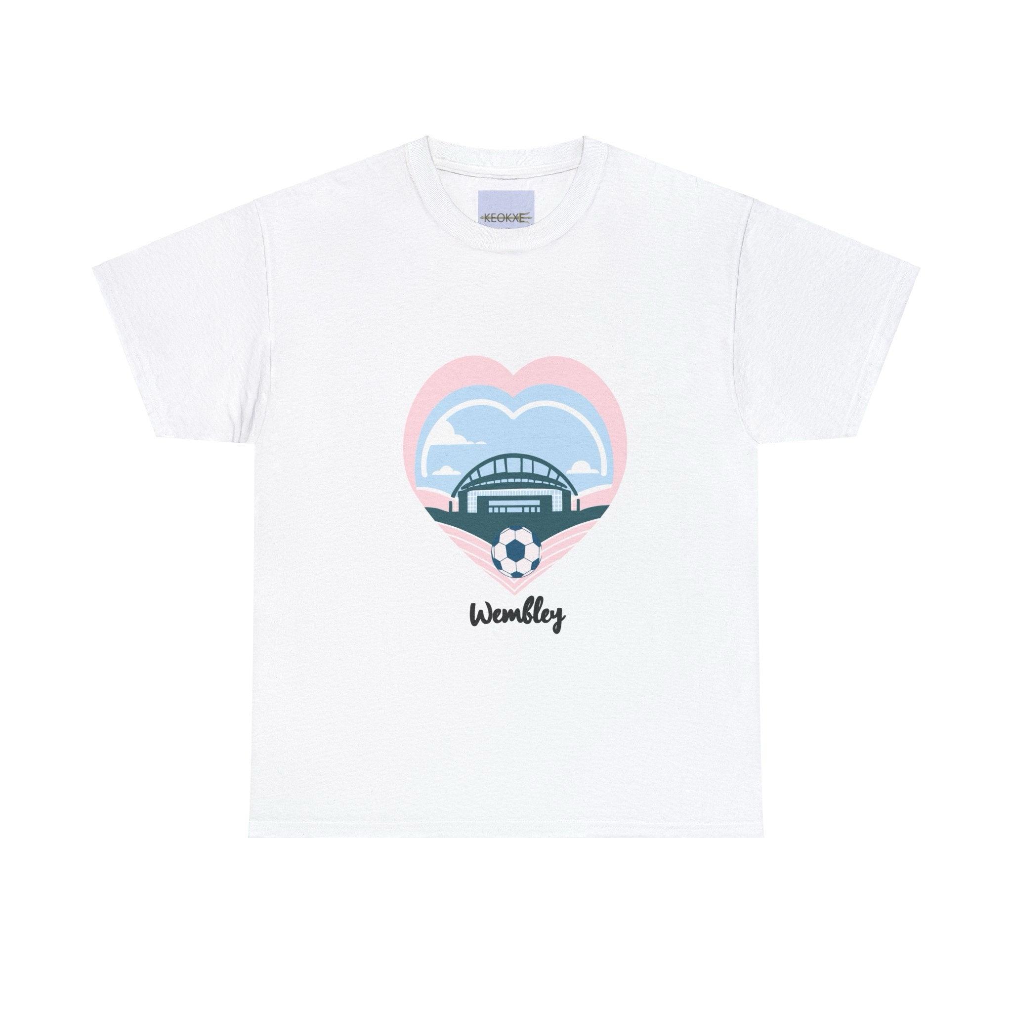 Wembley Stadium Heart T-Shirt | Iconic Football Tee | Buy Online from The Home Crafters