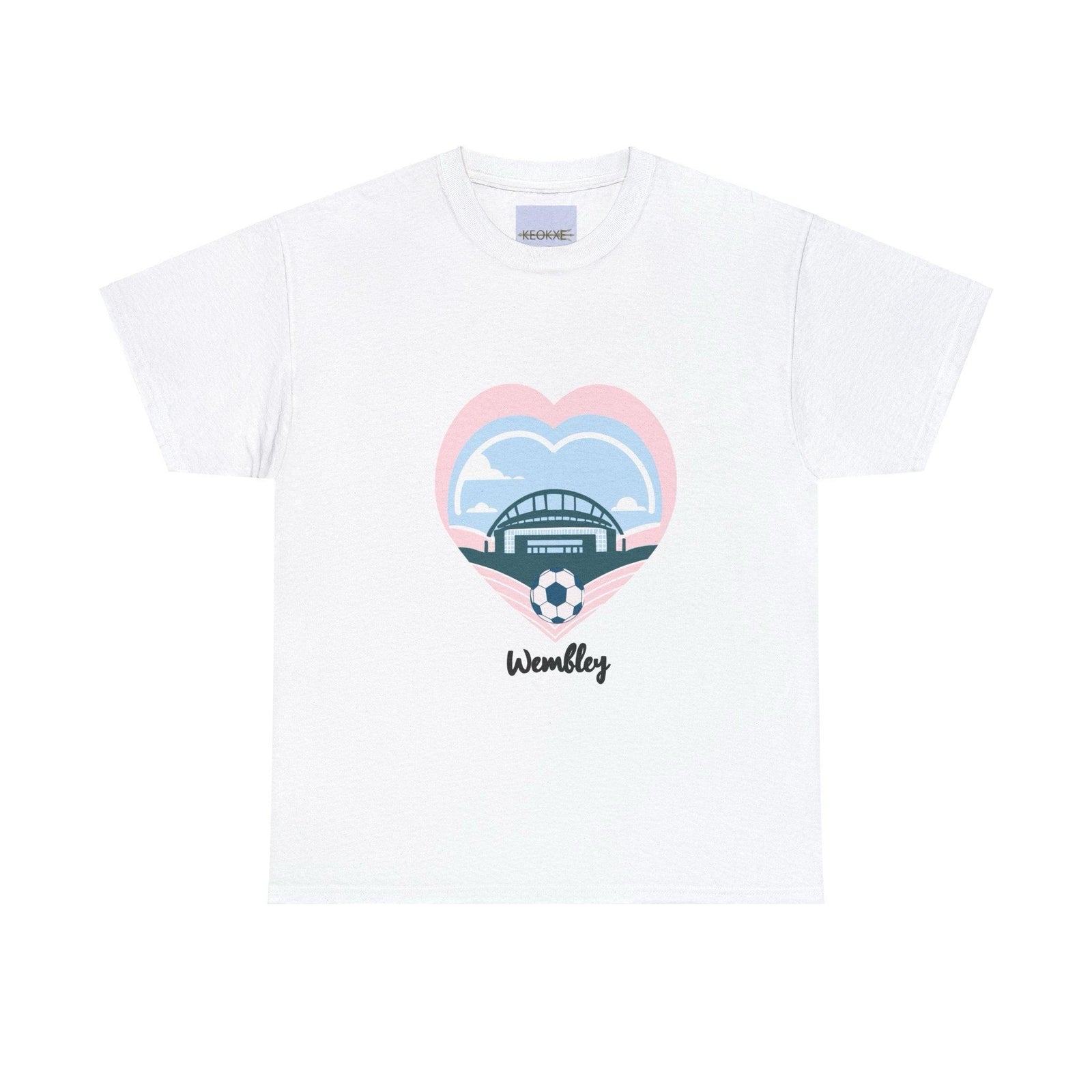 Wembley Stadium Heart T-Shirt | Iconic Football Tee | Buy Online from The Home Crafters