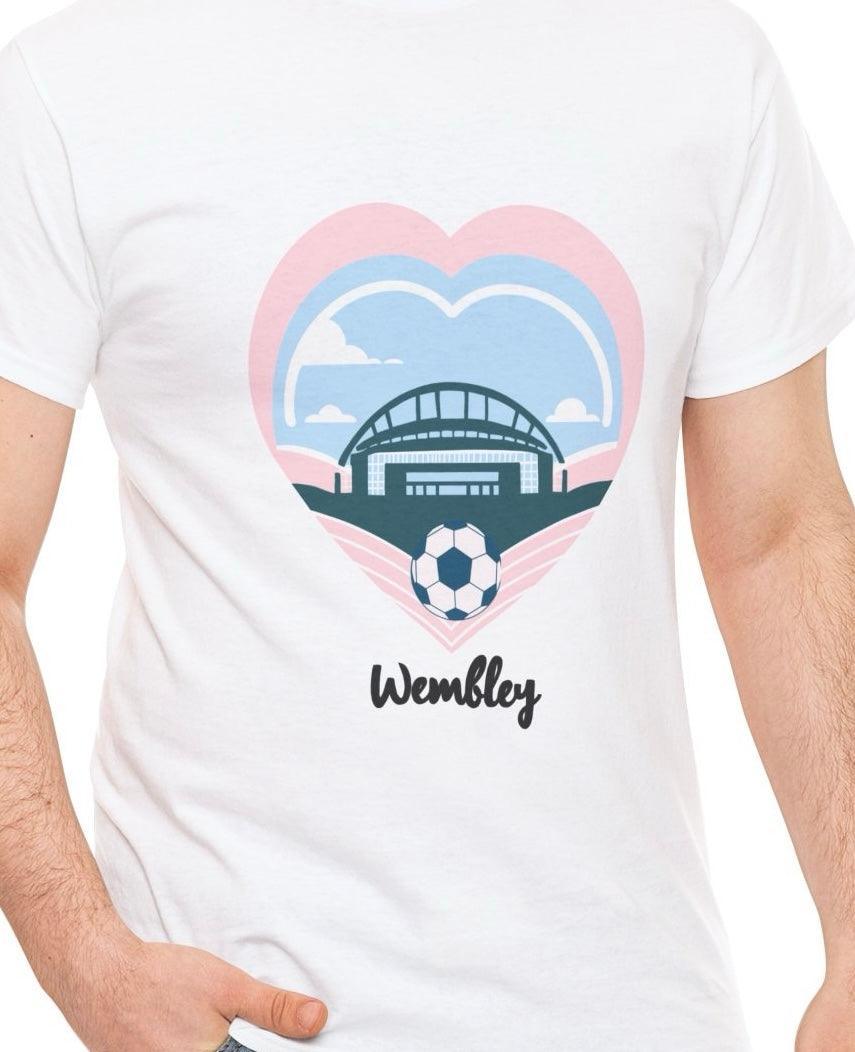 Wembley Stadium Heart T-Shirt | Iconic Football Tee | Buy Online from The Home Crafters