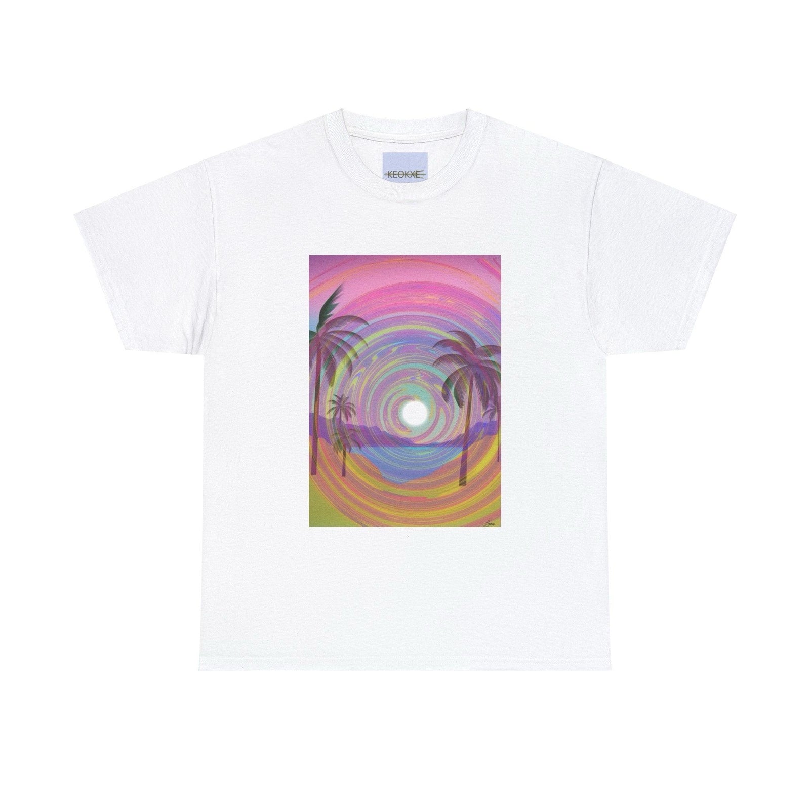 Psychedelic Seashore Beach T-Shirt | Trippy Ocean Tee | Buy Online from The Home Crafters