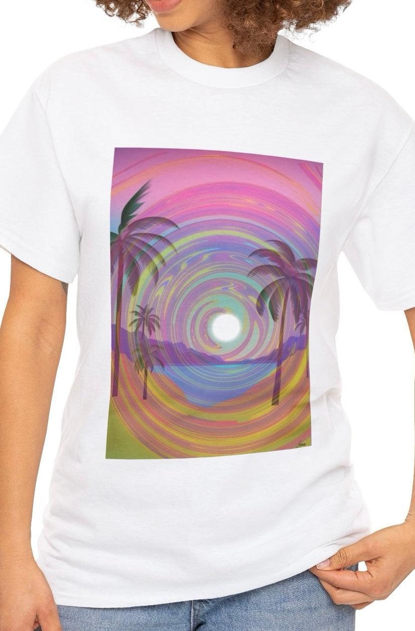 Psychedelic Seashore Beach T-Shirt | Trippy Ocean Tee | Buy Online from The Home Crafters