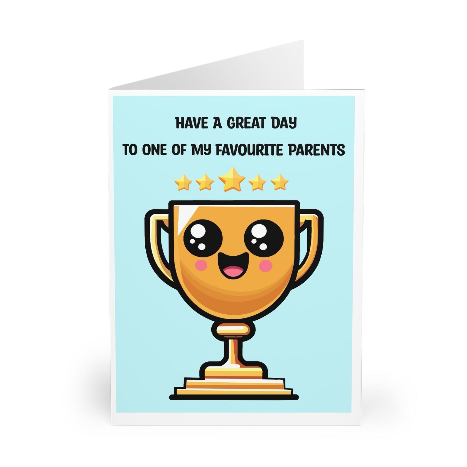 Favourite Parent Greeting Card – Funny Trophy Design | Buy Online from The Home Crafters