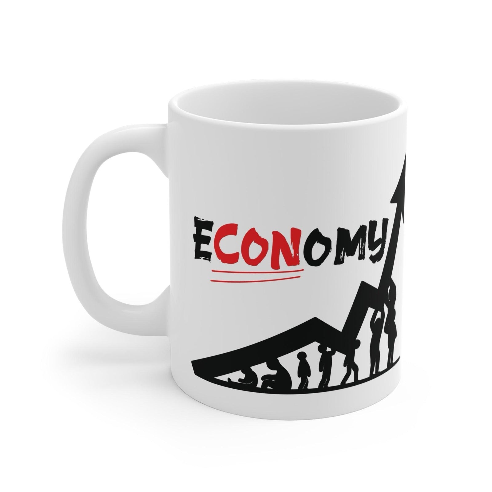 e - CON - omy Ceramic Mug | Satirical 11 oz Coffee Cup | Buy Online from The Home Crafters