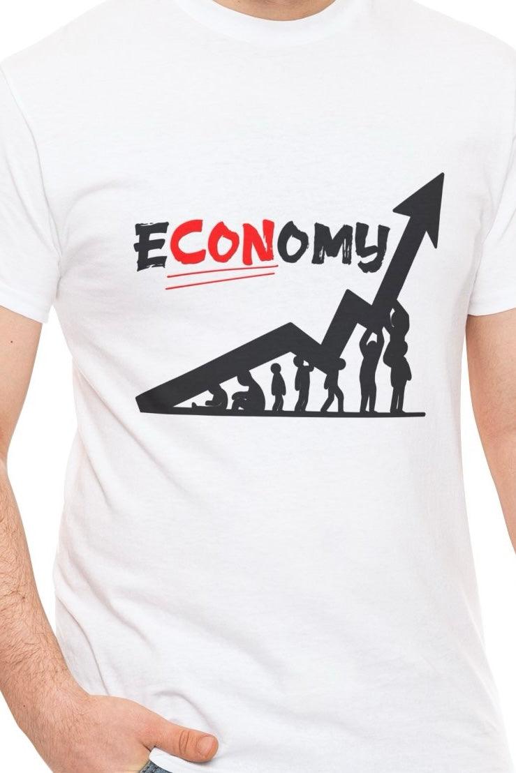 E - CON - omy T-Shirt – Satirical Bold Statement Tee | Buy Online from The Home Crafters
