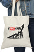 E - CON - omy Tote Bag | Satirical Recycled Cotton Shopper | Buy Online from The Home Crafters