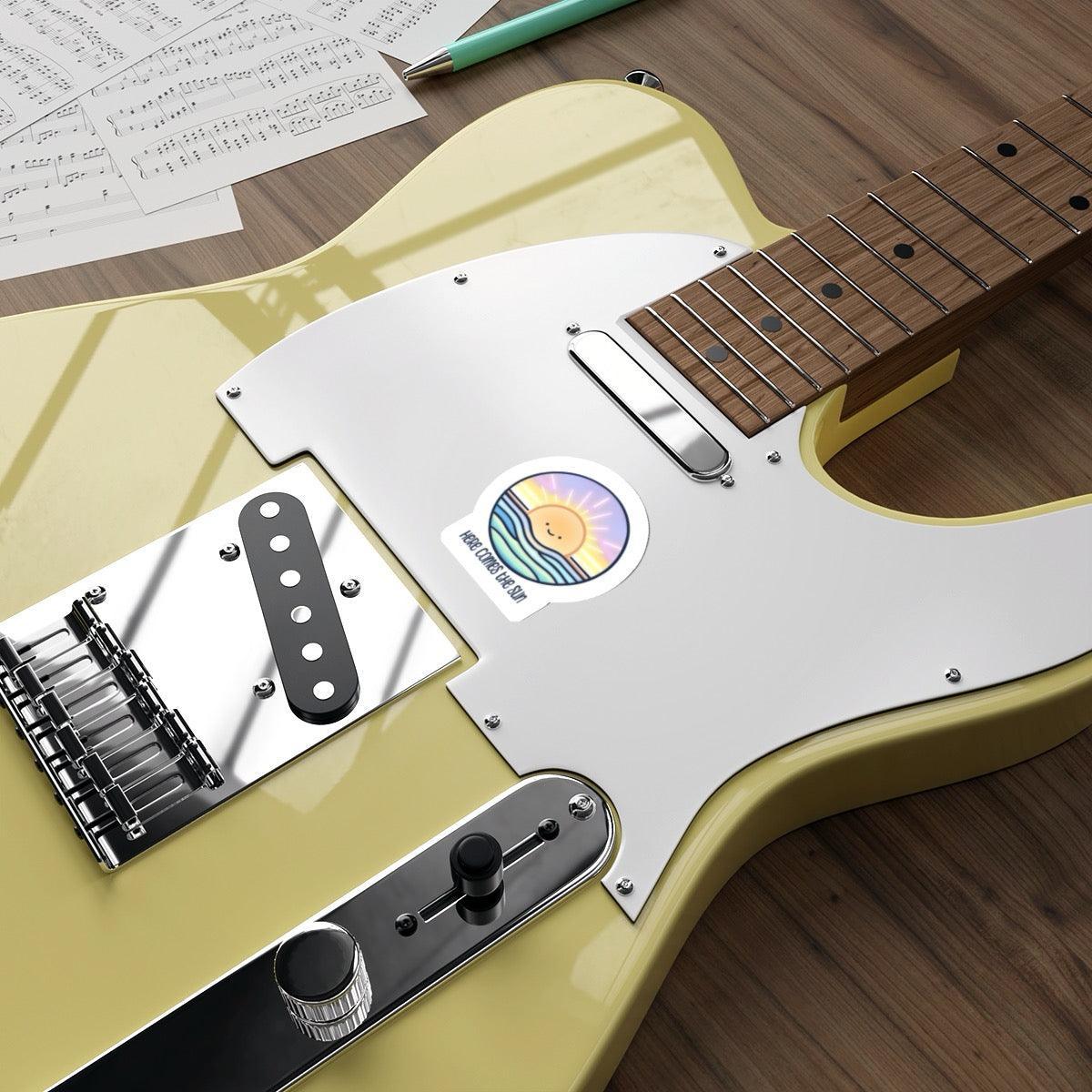 Here Comes the Sun Vinyl Sticker – Minimalist Sunshine | Buy Online from The Home Crafters