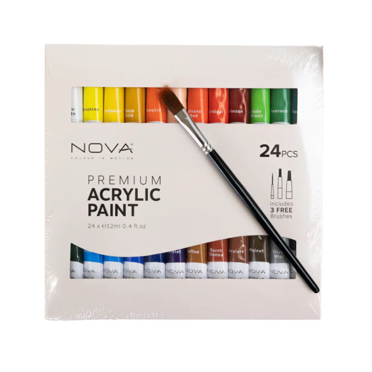 Nova Premium Acrylic Paint Set - 24pc