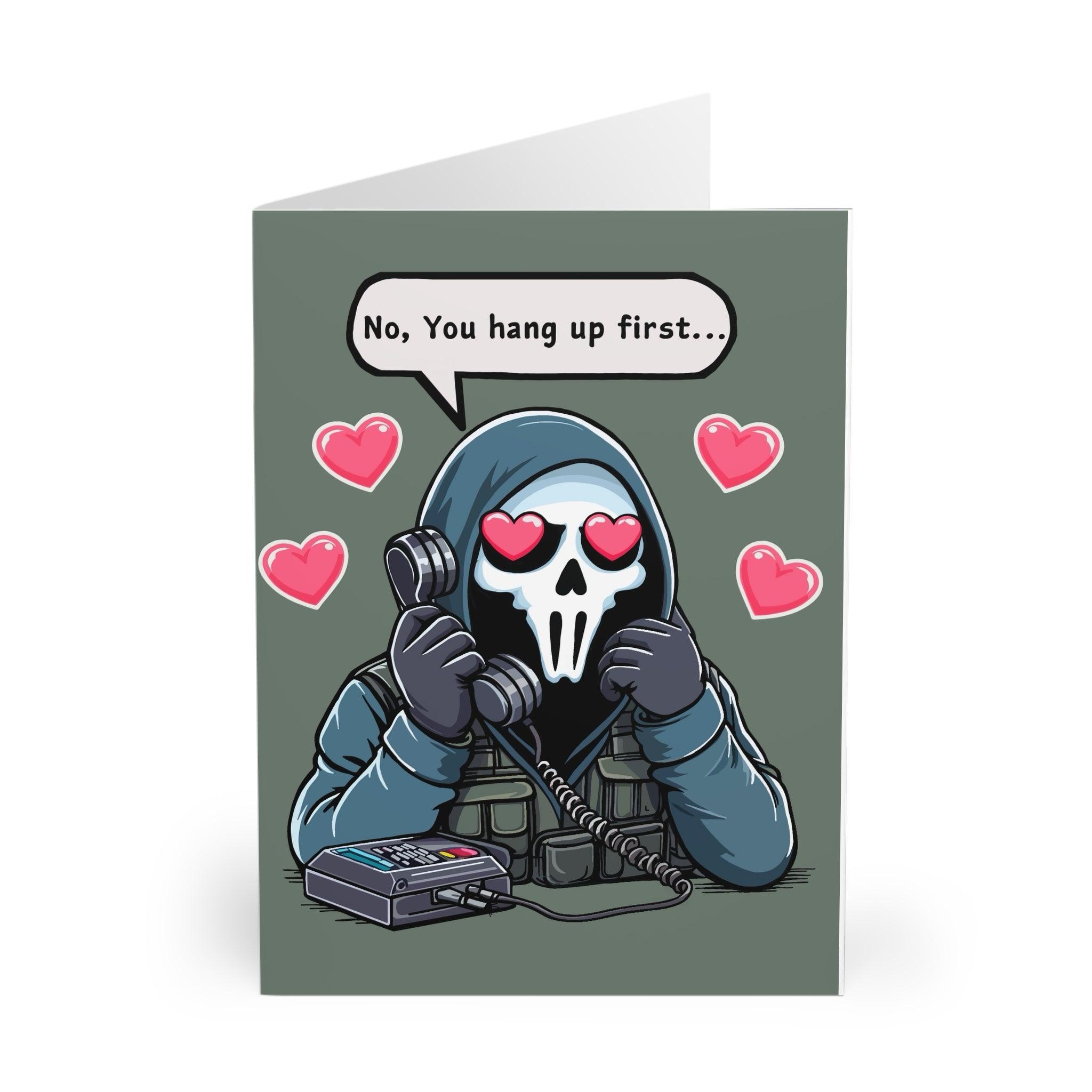 No, You Hang Up First – Funny Gaming - Themed Love Card | Buy Online from The Home Crafters