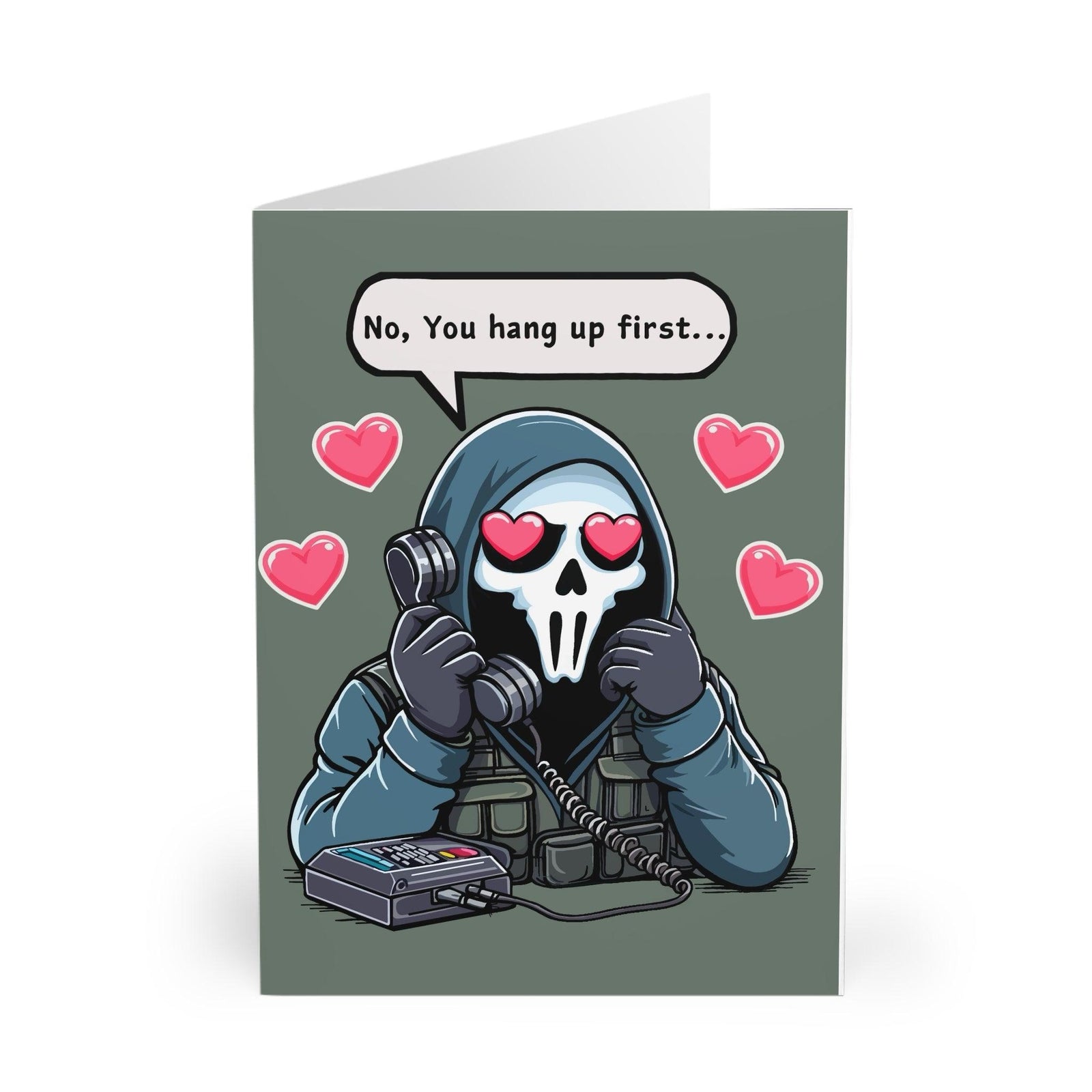 No, You Hang Up First – Funny Gaming - Themed Love Card | Buy Online from The Home Crafters