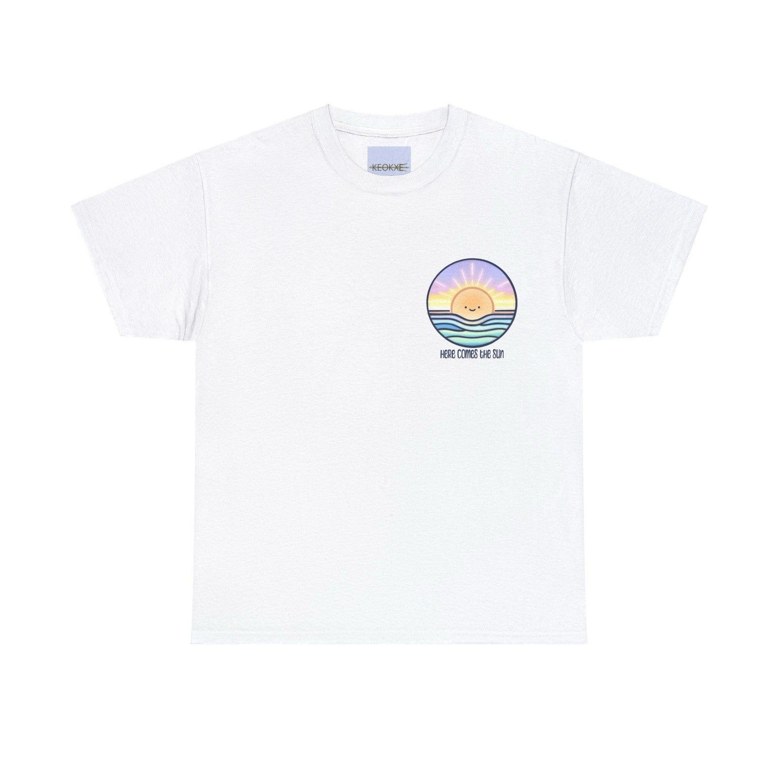 Here Comes the Sun T-Shirt | Smiling Cartoon Sun Tee | Buy Online from The Home Crafters
