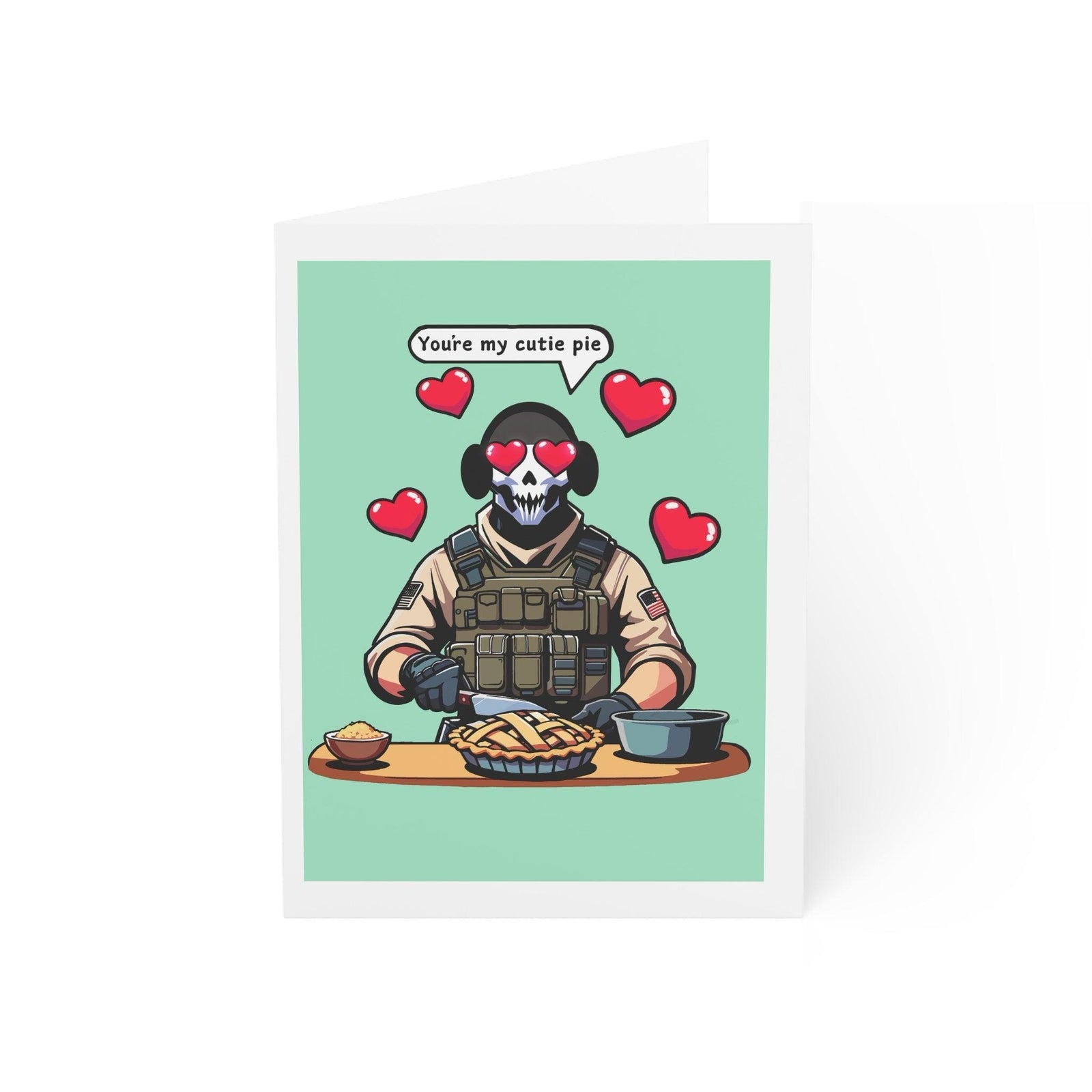 You’re My Cutie Pie – Soldier Baking Funny Love Card | Buy Online from The Home Crafters