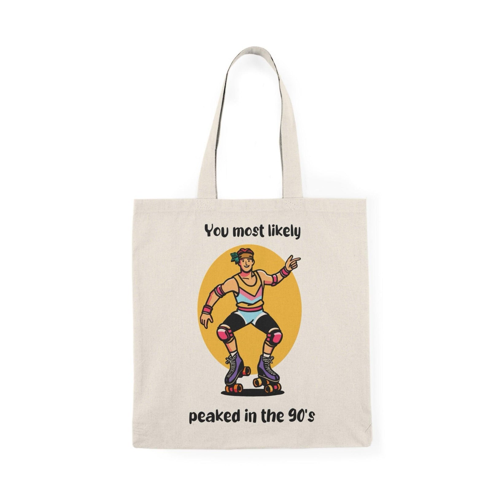 90s Peaked Tote – Funny Nostalgia Recycled Cotton Bag | Buy Online from The Home Crafters