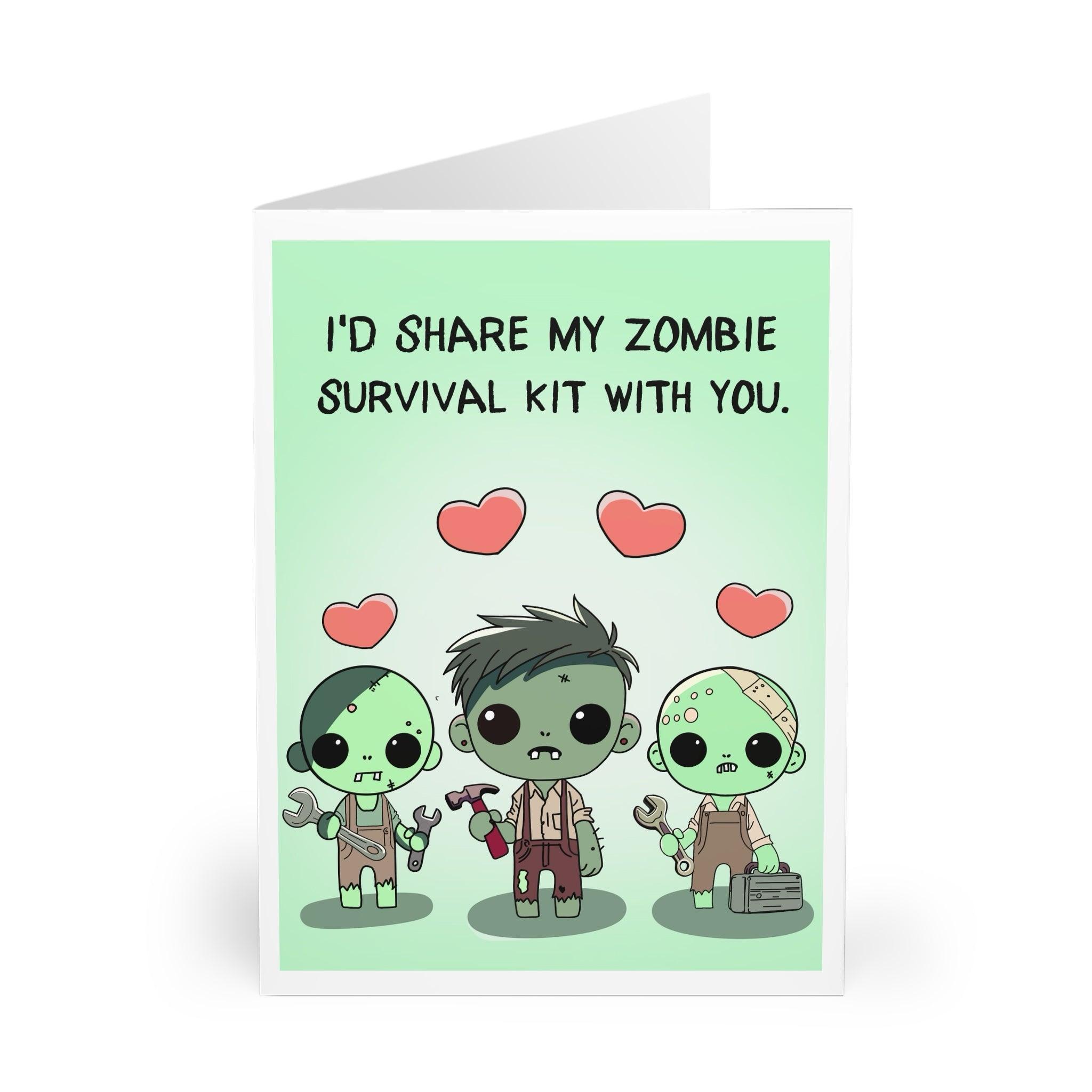 Zombie Survival Kit Card – Funny Love & Apocalypse Humor | Buy Online from The Home Crafters