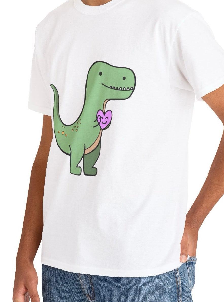 T - Rex with a Heart T-Shirt | Funny Dino Love Statement Tee | Buy Online from The Home Crafters
