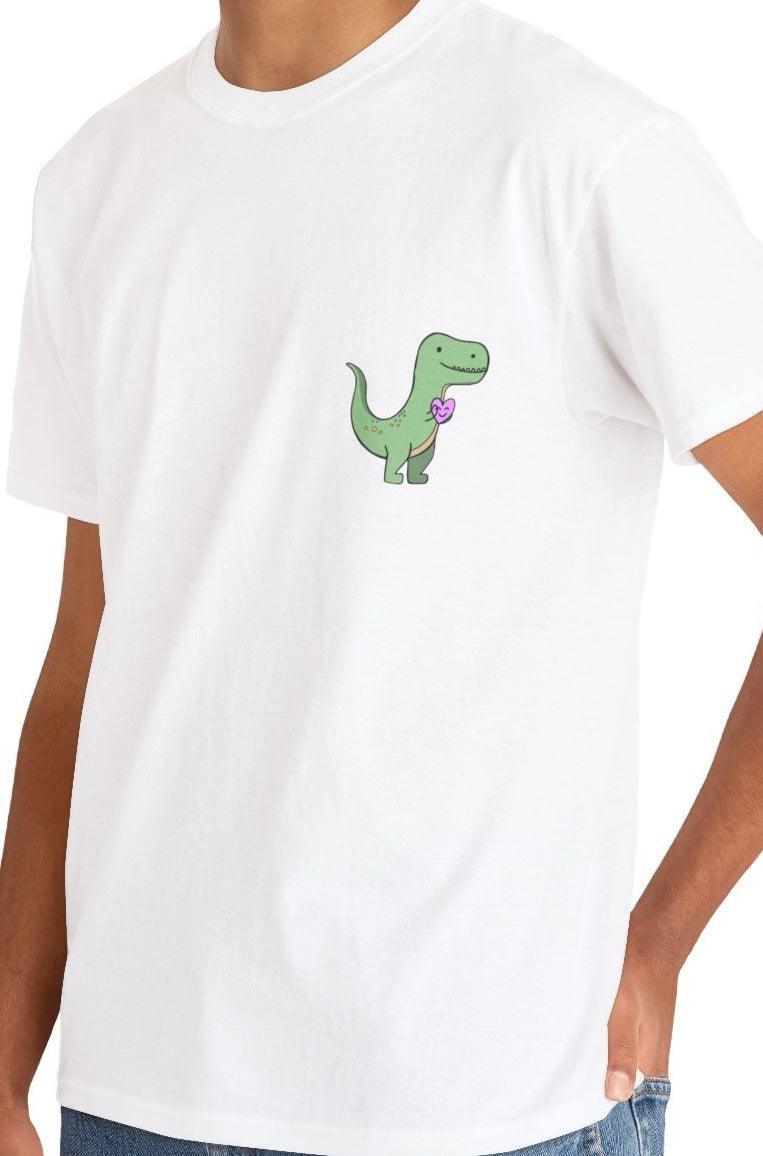 T - Rex with a Heart T-Shirt | Funny Dino Love Statement Tee | Buy Online from The Home Crafters