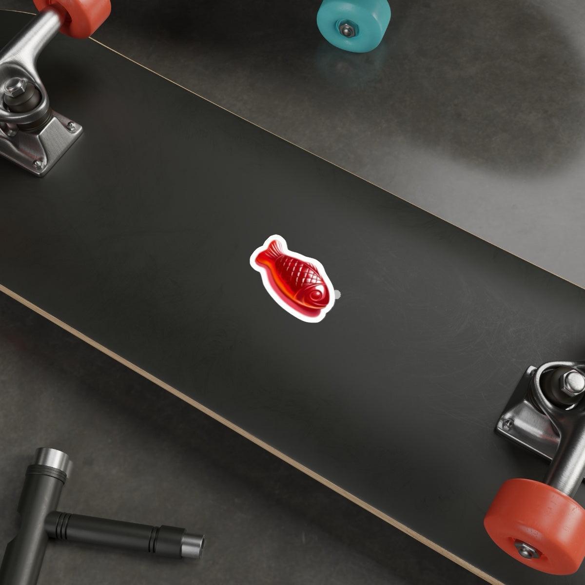 Red Gummy Fish Sticker – Waterproof Decal | Buy Online from The Home Crafters