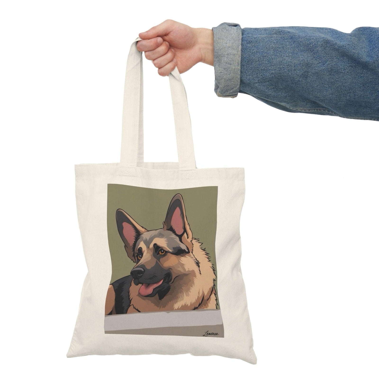 German Shepherd Tote – Elegant Dog Lover Cotton Bag | Buy Online from The Home Crafters