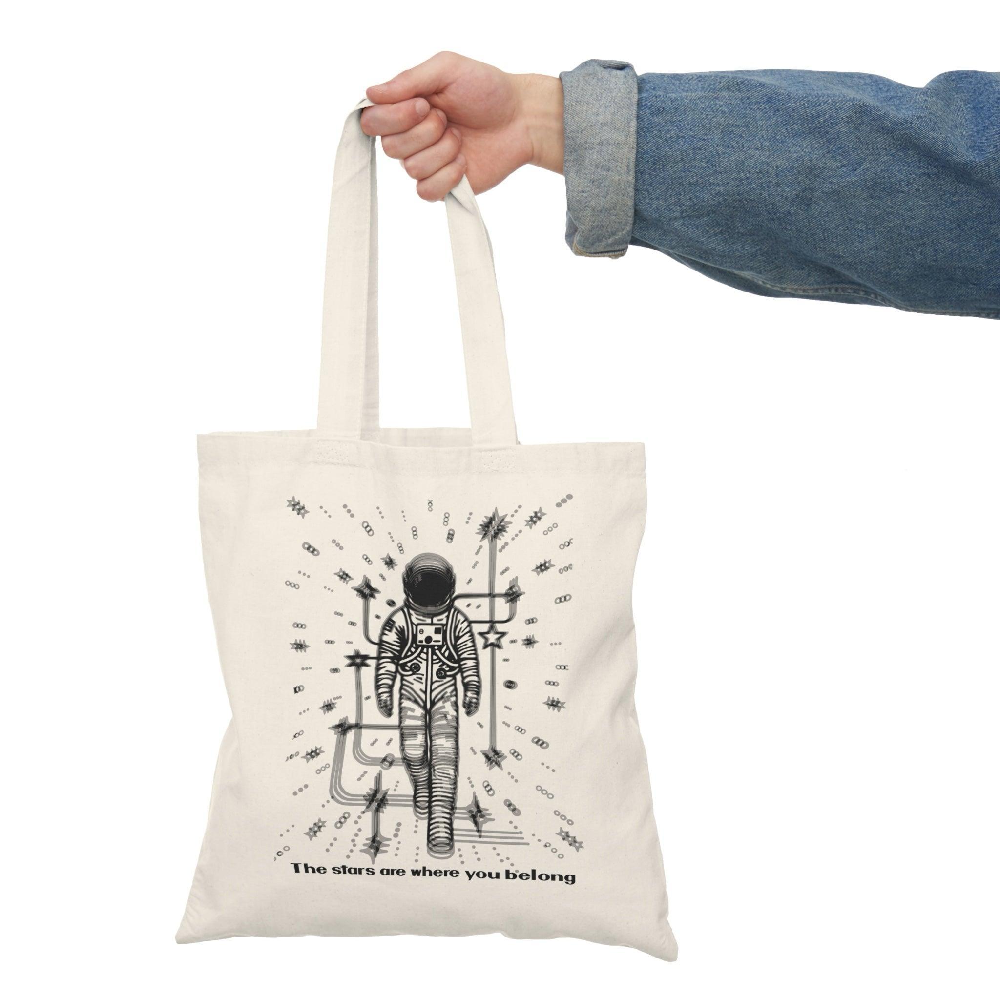 Stars Are Where You Belong Tote – Astronaut Cosmic Bag | Buy Online from The Home Crafters