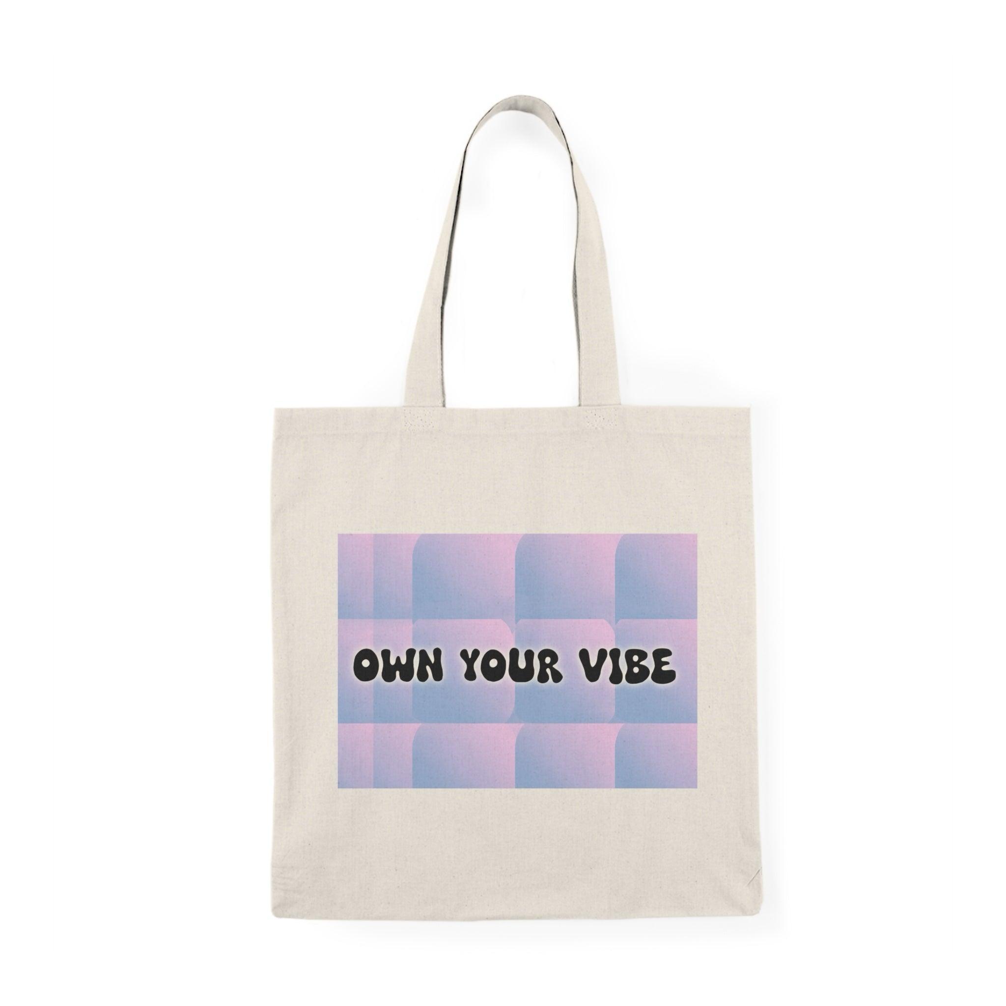 Own Your Vibe Tote – Colorful Cotton Bag | Buy Online from The Home Crafters