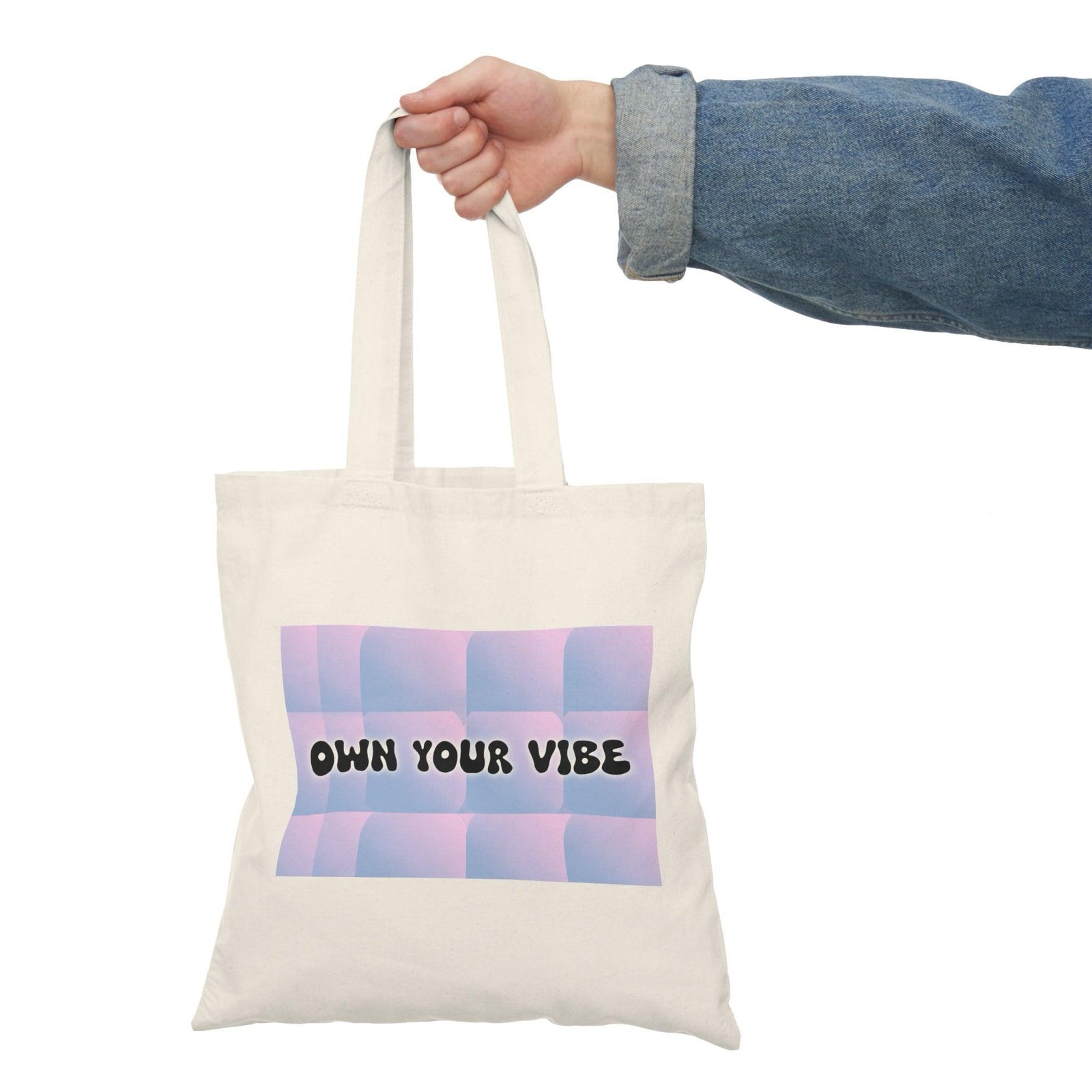Own Your Vibe Tote – Colorful Cotton Bag | Buy Online from The Home Crafters