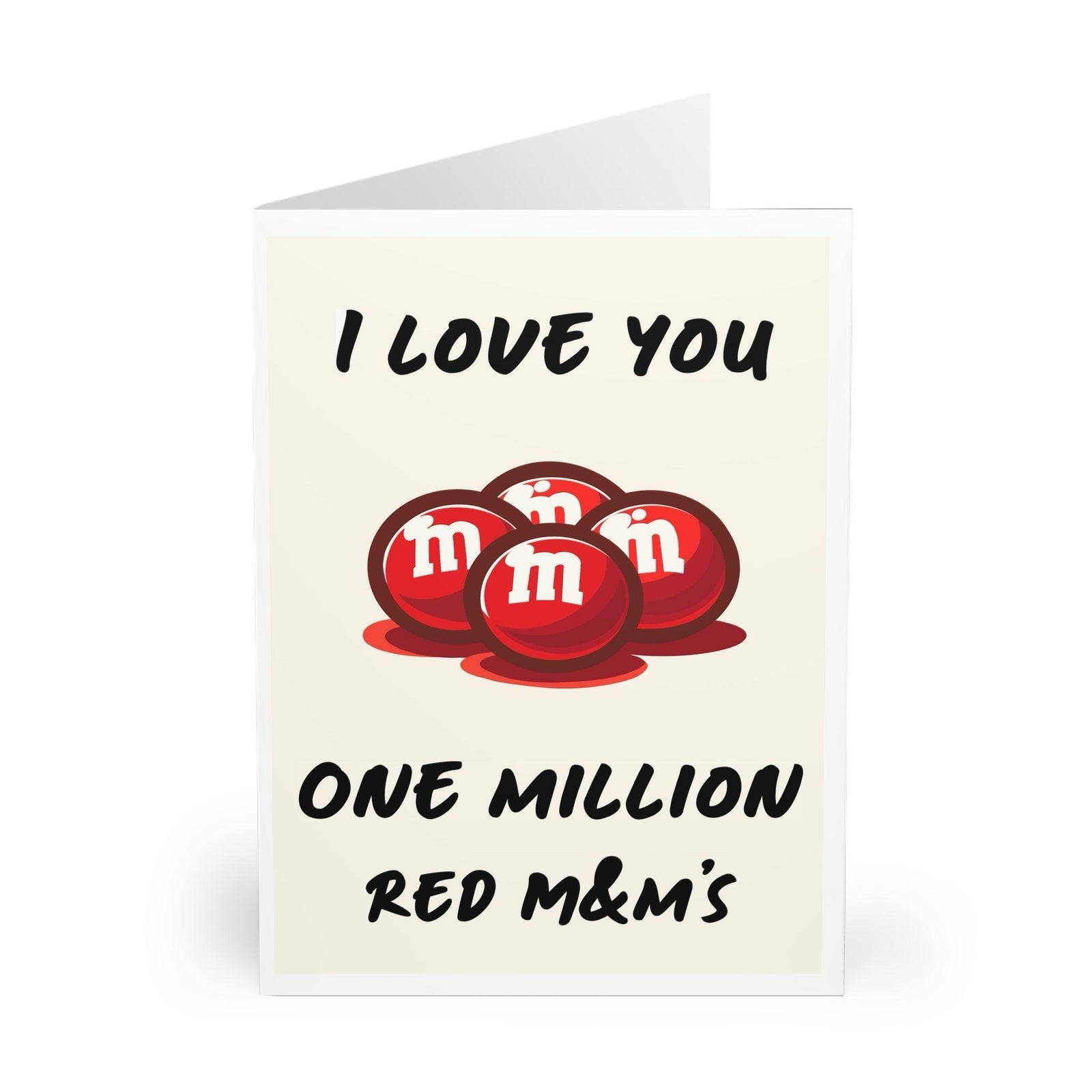 I Love You One Million Red M&M's – Funny Love Card | Buy Online from The Home Crafters