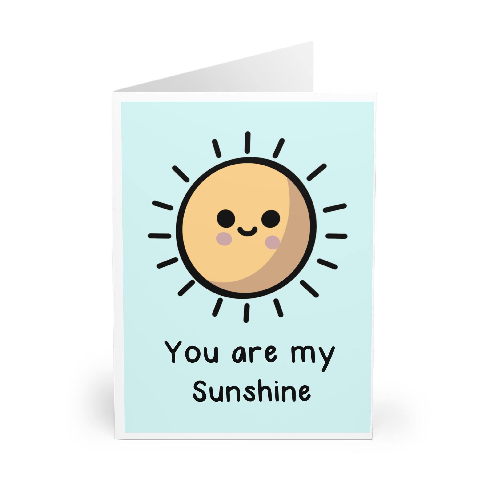You Are My Sunshine – Minimalist Sun & Flower Love Card | Buy Online from The Home Crafters