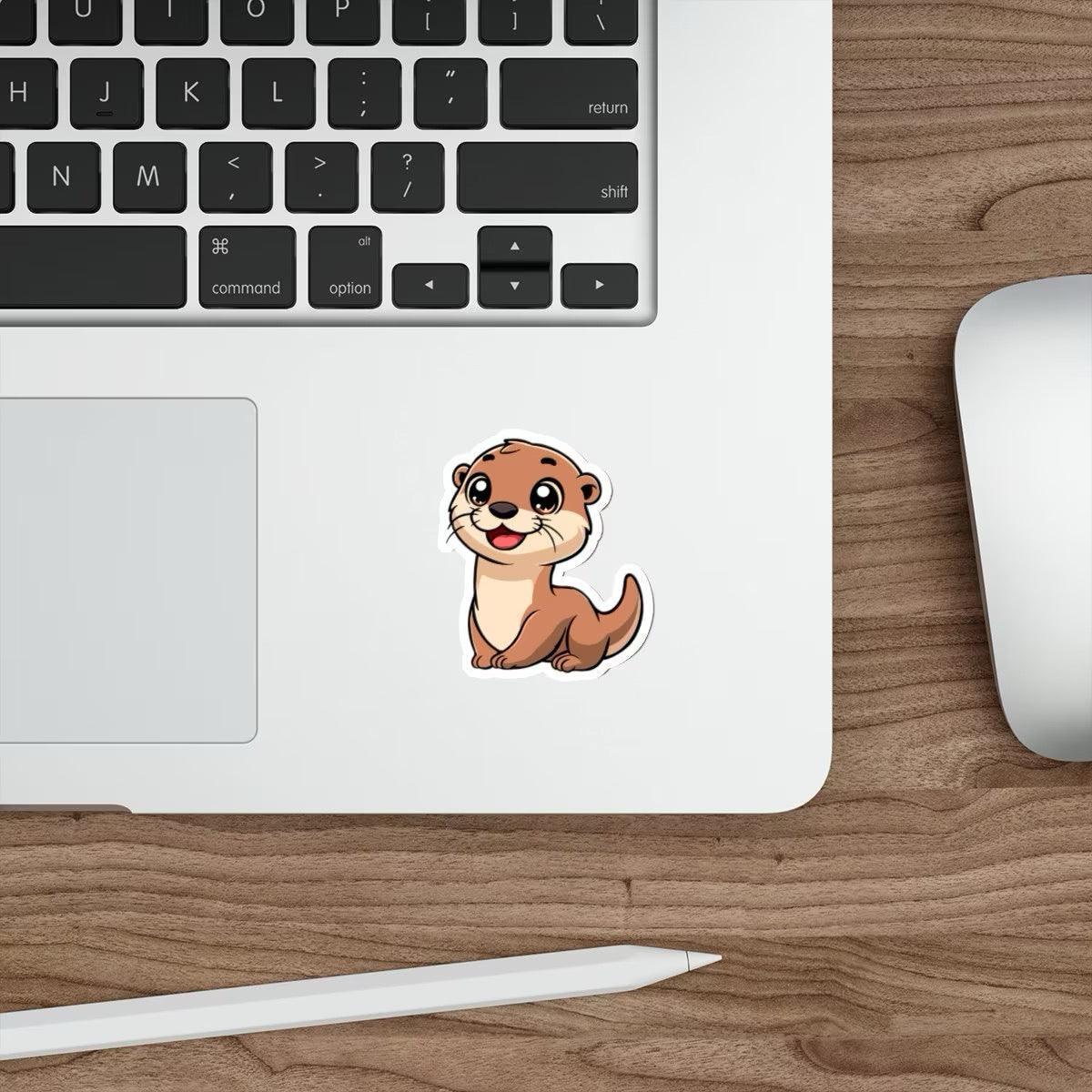 Cartoon Otter Sticker – Cute Waterproof Vinyl Animal Decal | Buy Online from The Home Crafters