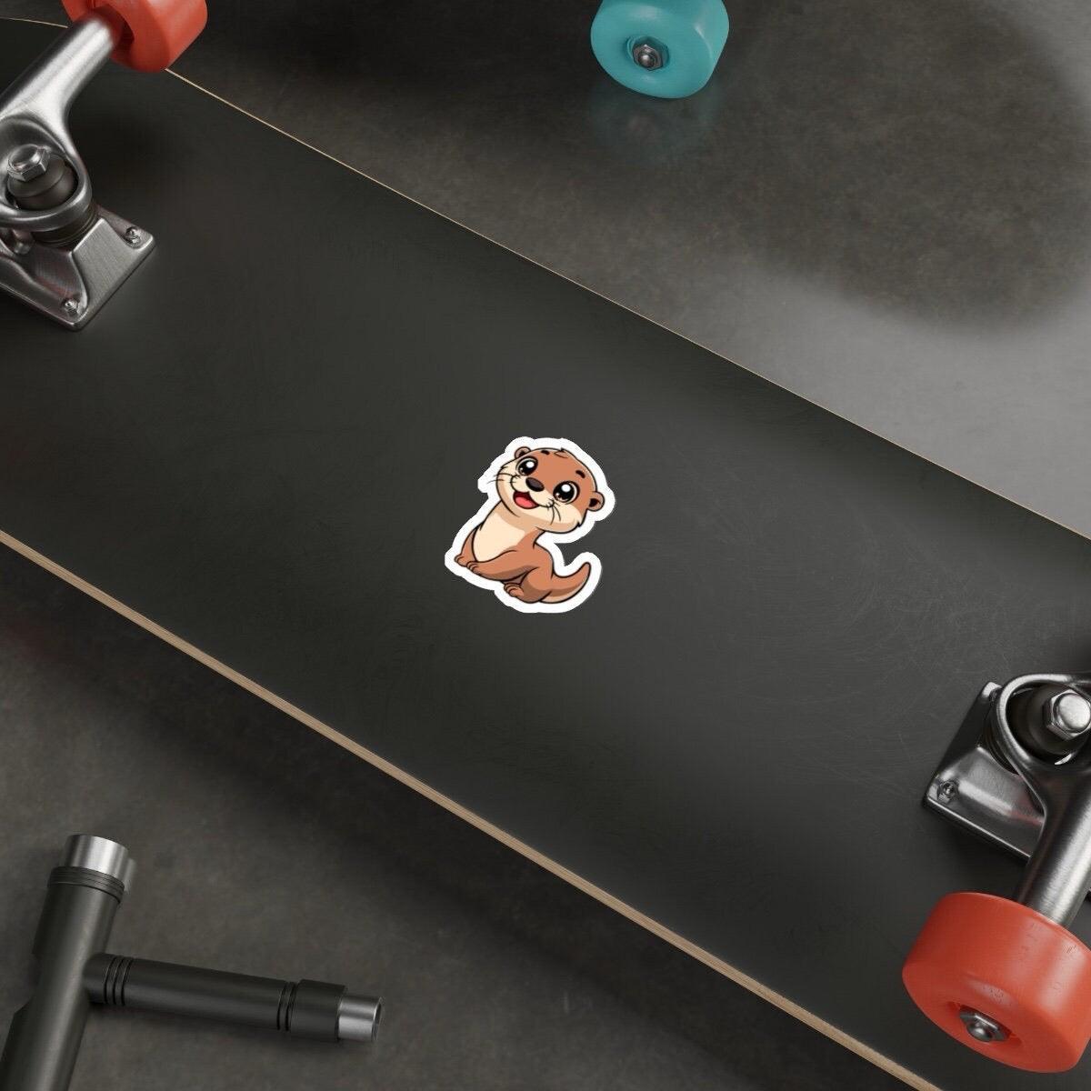 Cartoon Otter Sticker – Cute Waterproof Vinyl Animal Decal | Buy Online from The Home Crafters